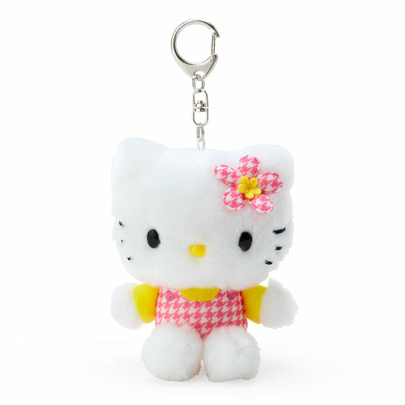 Hello Kitty Plush Mascot Keychain (Floral Houndstooth Series) Online Online Clearance