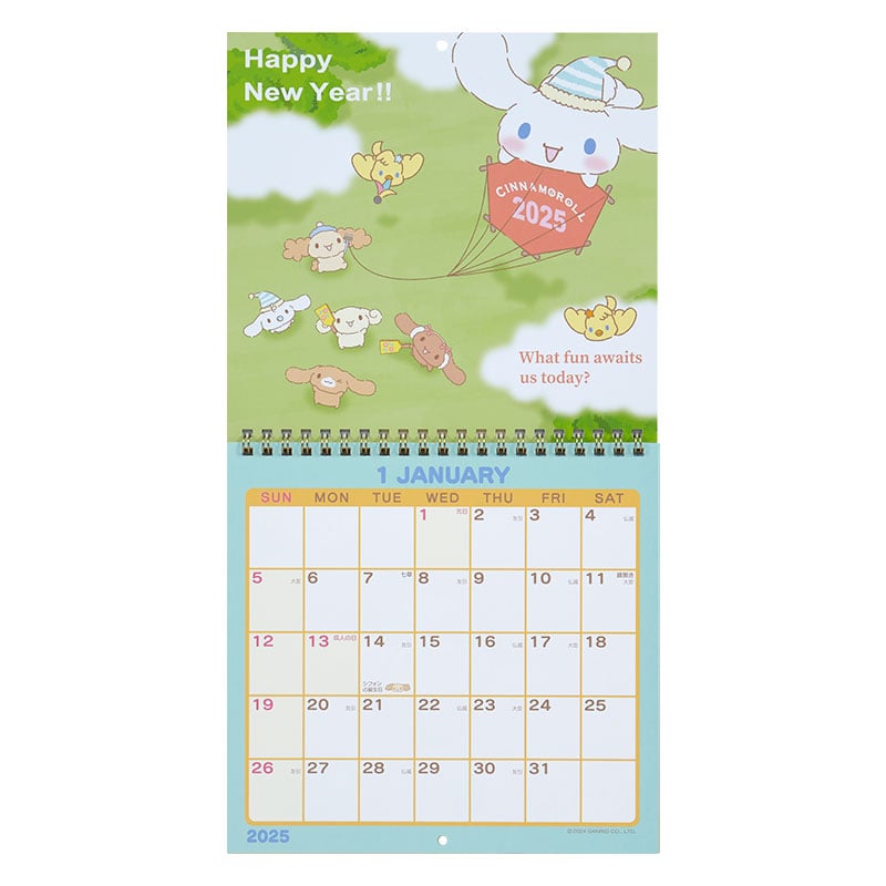 Cinnamoroll 2025 Wall Calendar In China Online