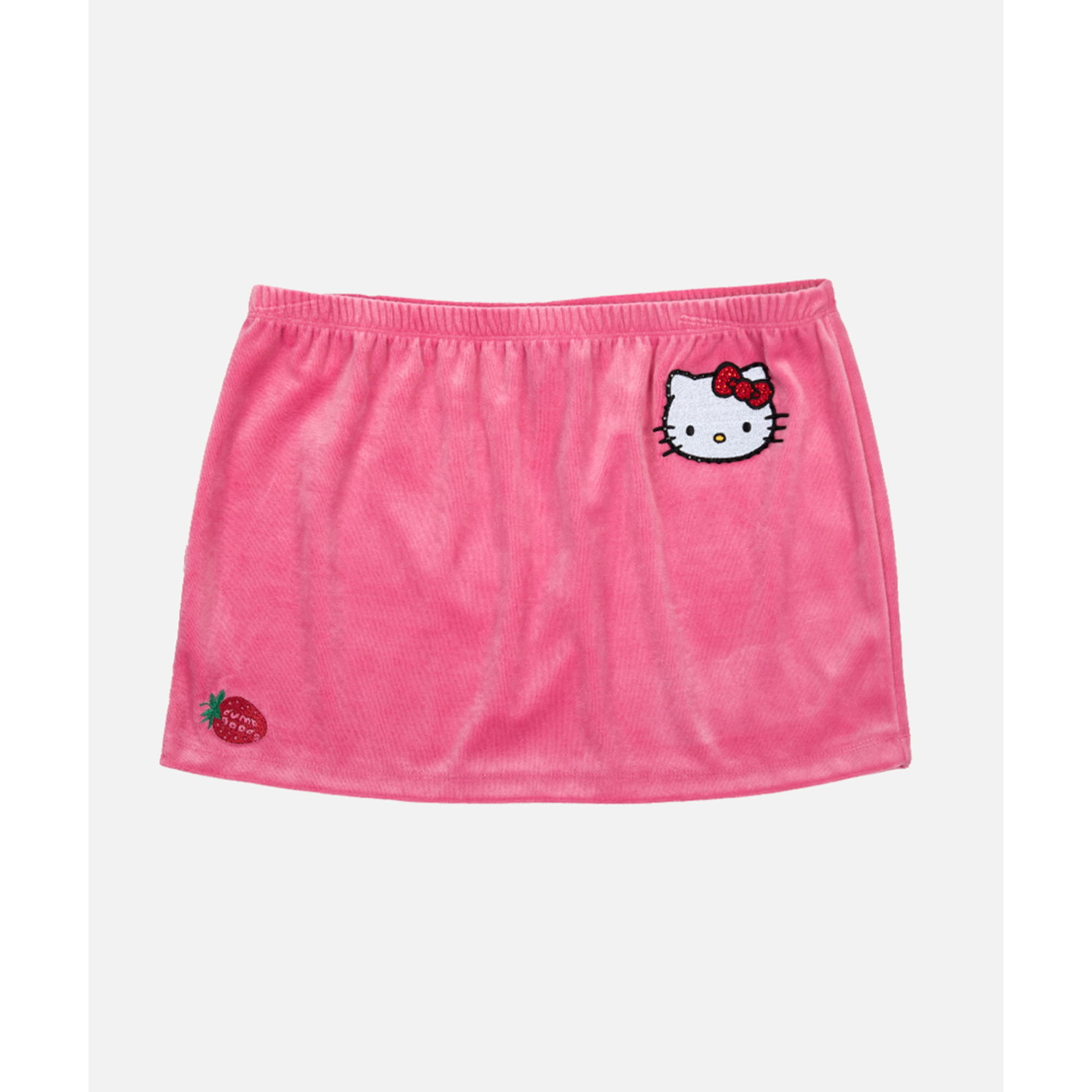 Hello Kitty x Dumbgood Pink Velour Mini Skirt (50th Anniv.) Amazon Online
