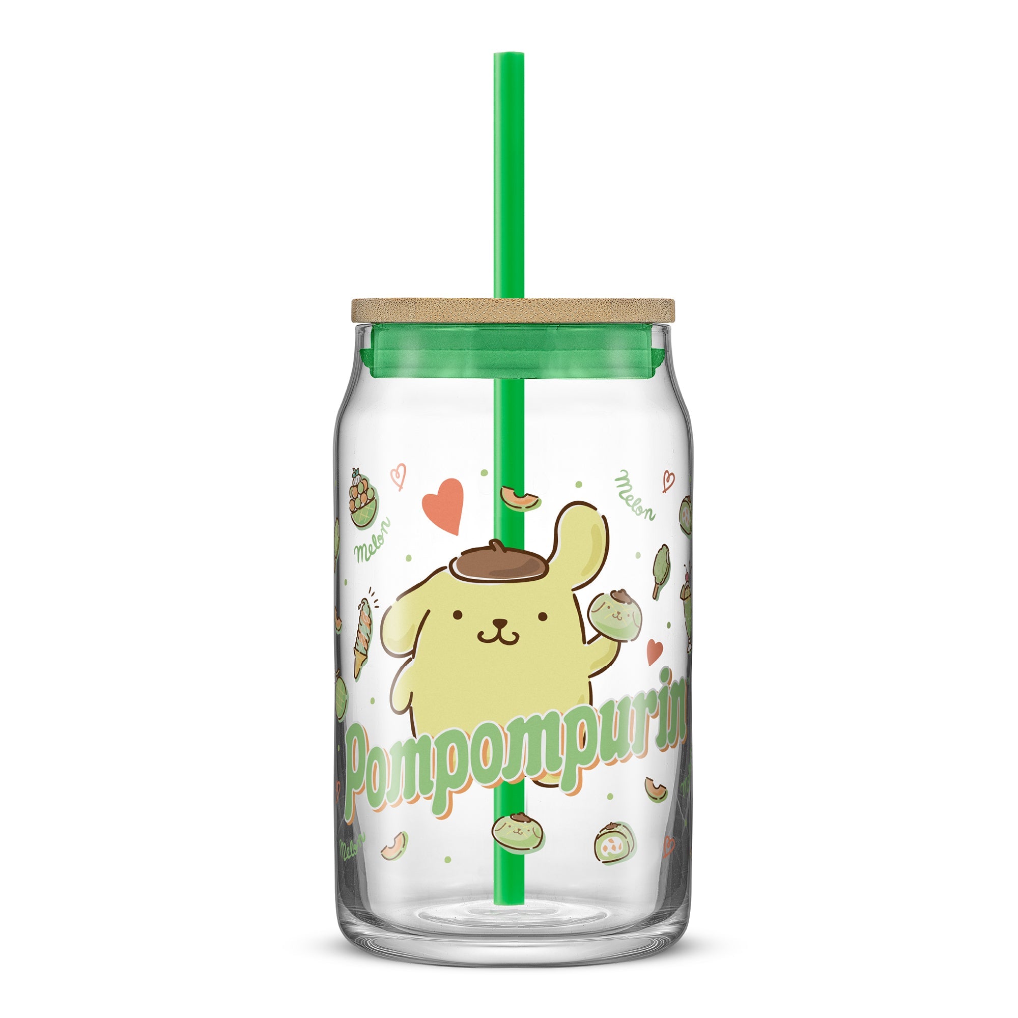 Pompompurin Favorite Flavor Lidded Glass Tumbler Sale Cheapest