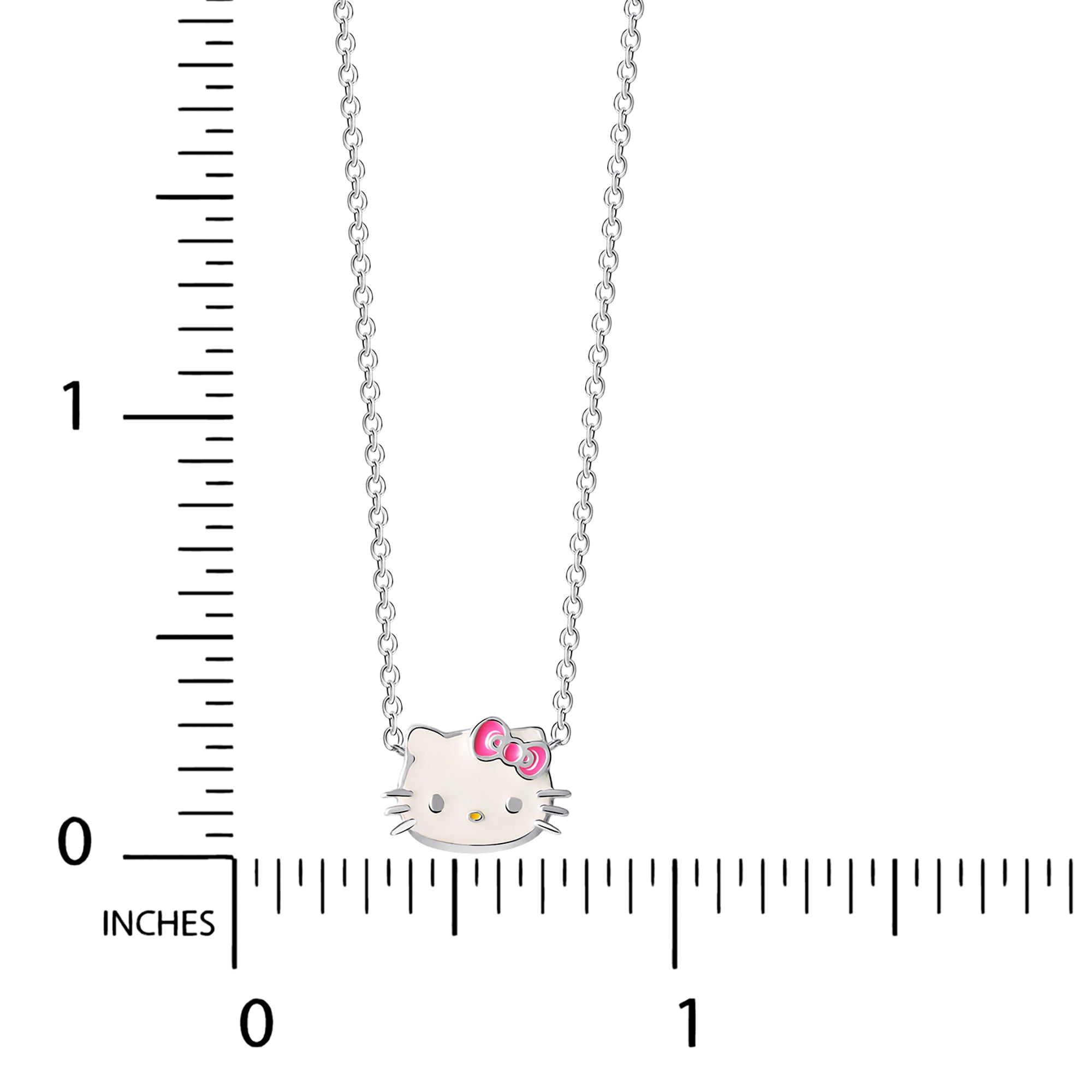 Hello Kitty Sterling Silver Enamel Necklace Free Shipping Cheap Pice