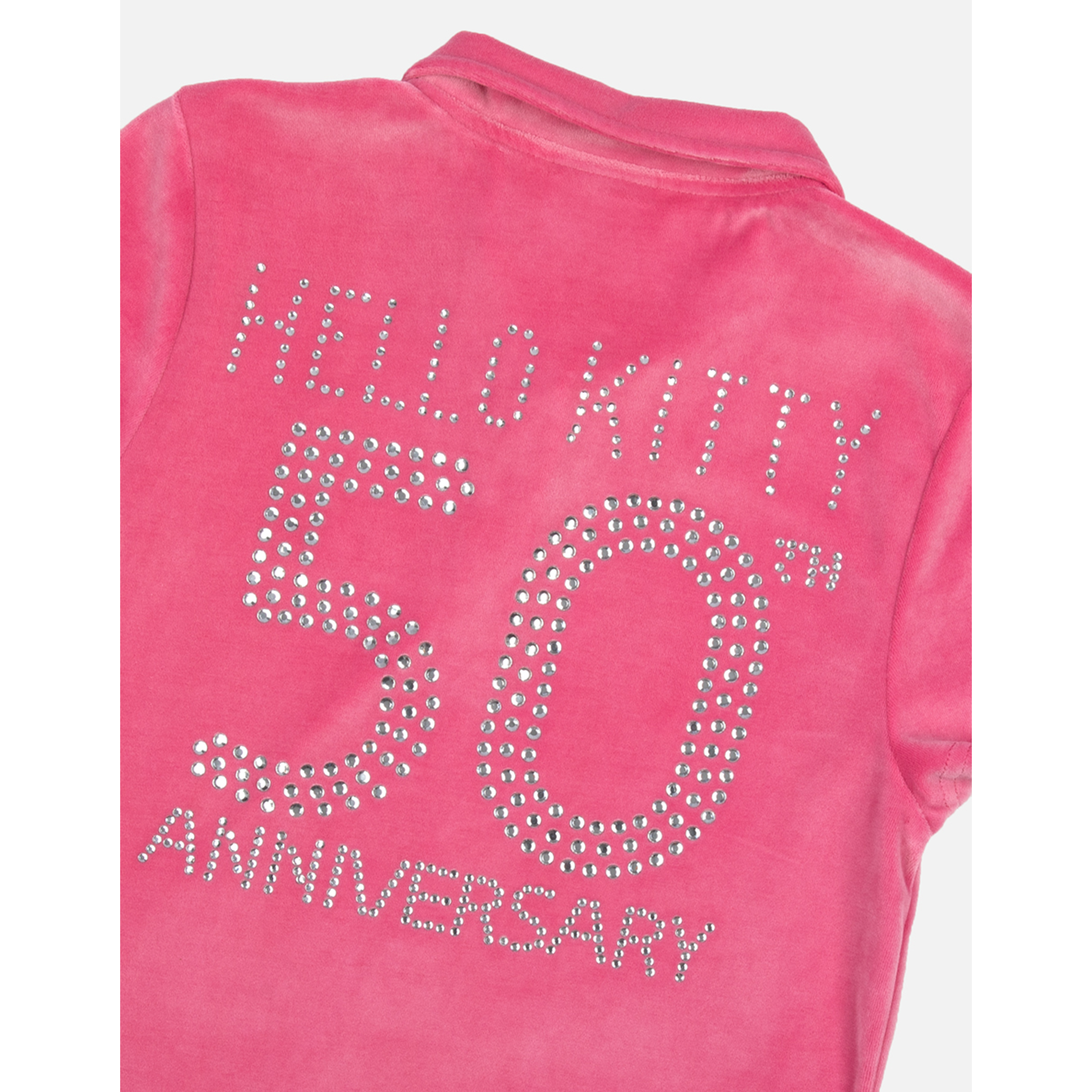 Hello Kitty x Dumbgood Velour Cropped Polo (50th Anniv.) Cheap The Cheapest