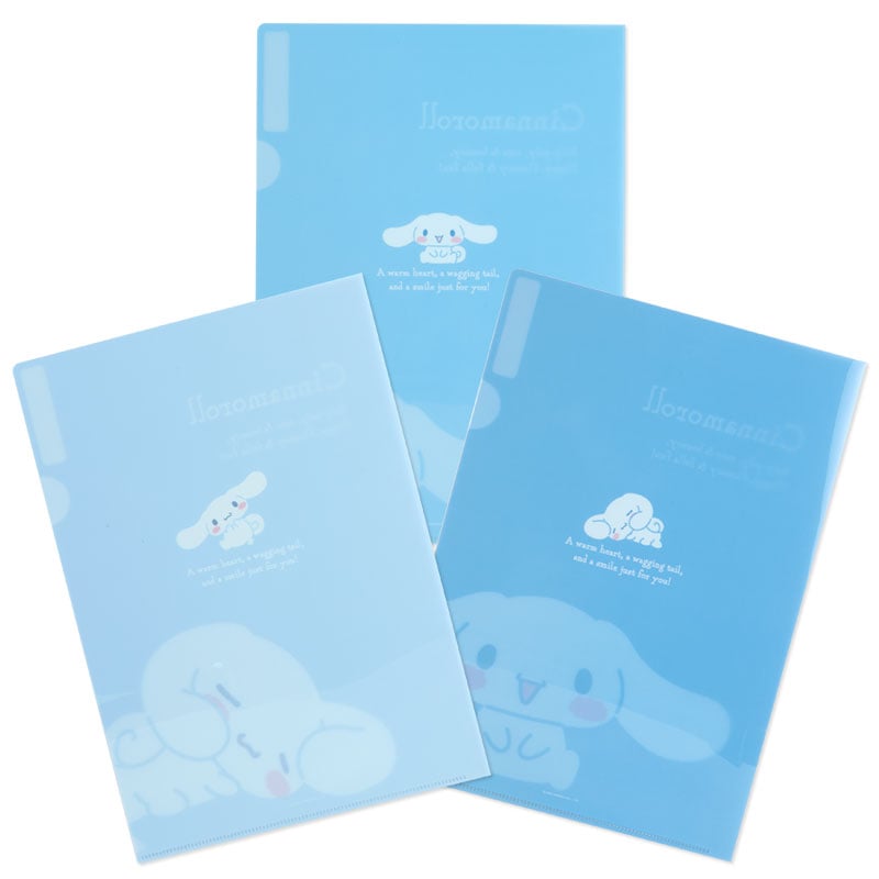 Cinnamoroll Expressions 3-pc Clear File Folder Set Official Sale Online