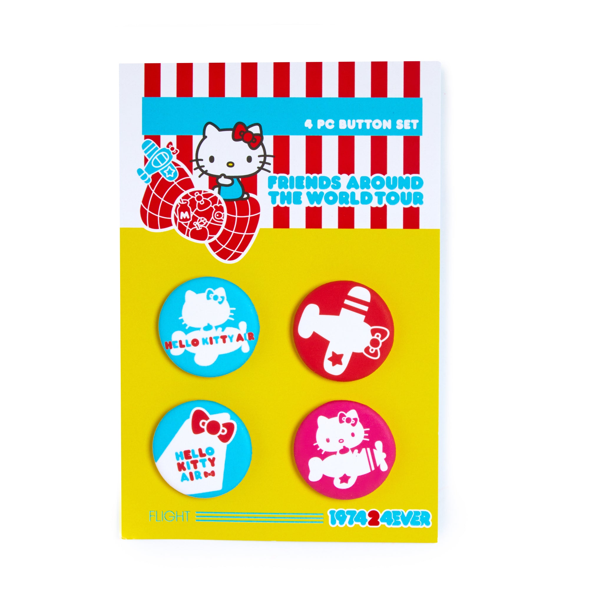 Hello Kitty Friends Around The World Tour Button Set Very Cheap Sale Online