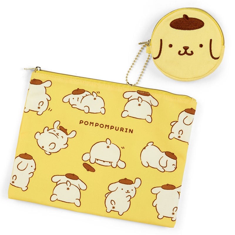 Pompompurin 2-pc Zipper Pouch Set (Oshiri Puri Puri Purin Series) Cheap Good Selling