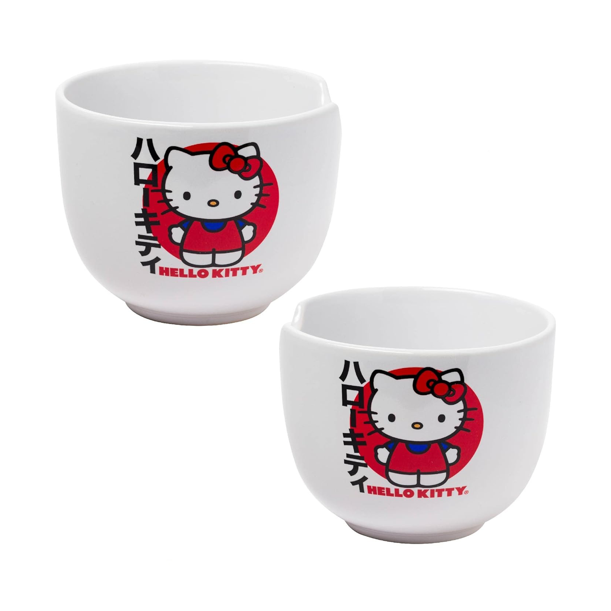 Hello Kitty Ceramic Ramen Bowl and Chopstick Set (Japan Logo) Free Shipping Best Pices
