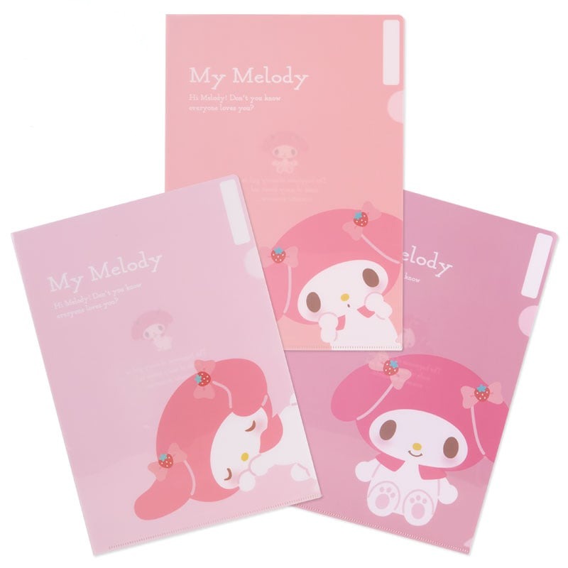 My Melody Expressions 3-pc Clear File Folder Set Clearance Free Shipping