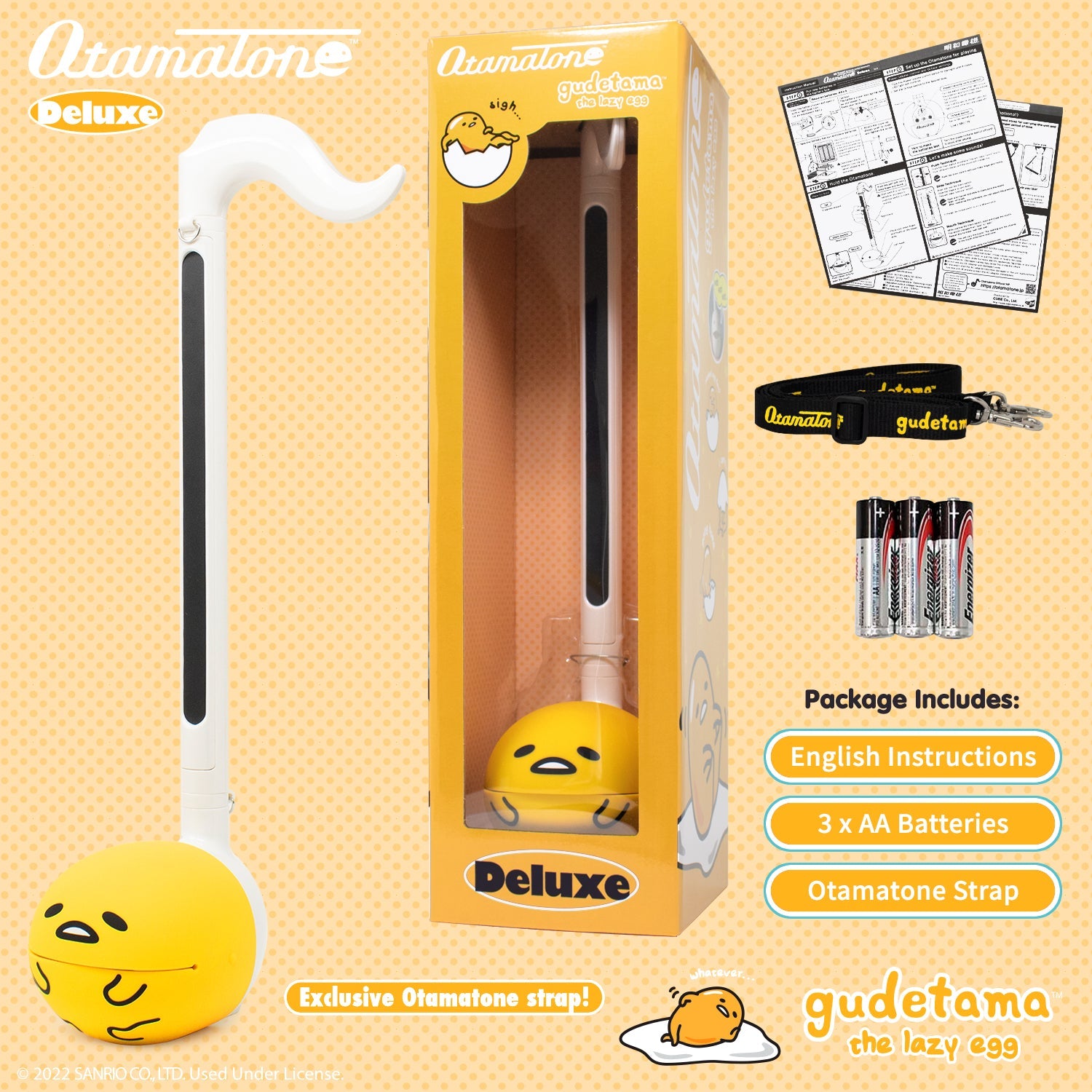 Gudetama Otamatone Deluxe Musical Toy Discount Best Sale