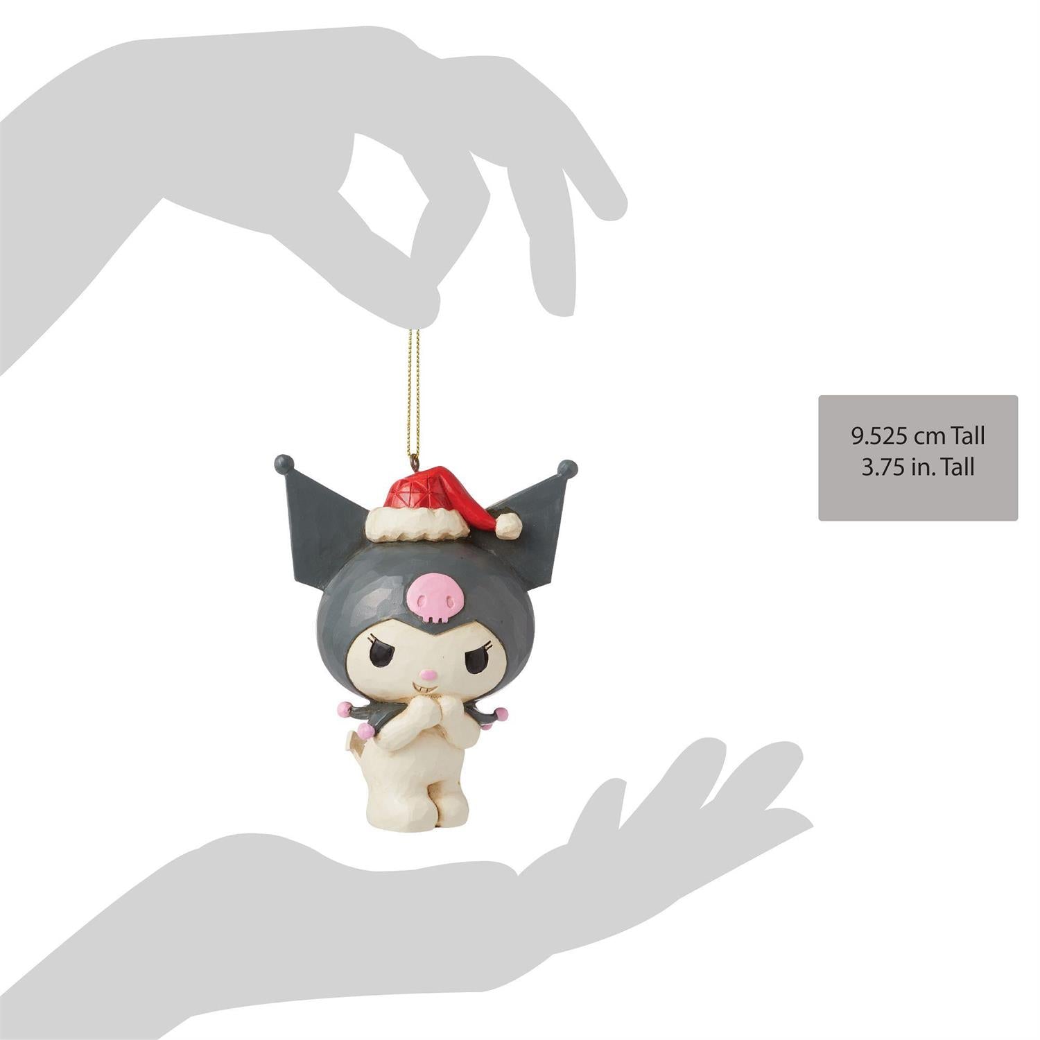 Kuromi Santa Hat Hanging Ornament (Jim Shore Sanrio Collection) Quality Free Shipping
