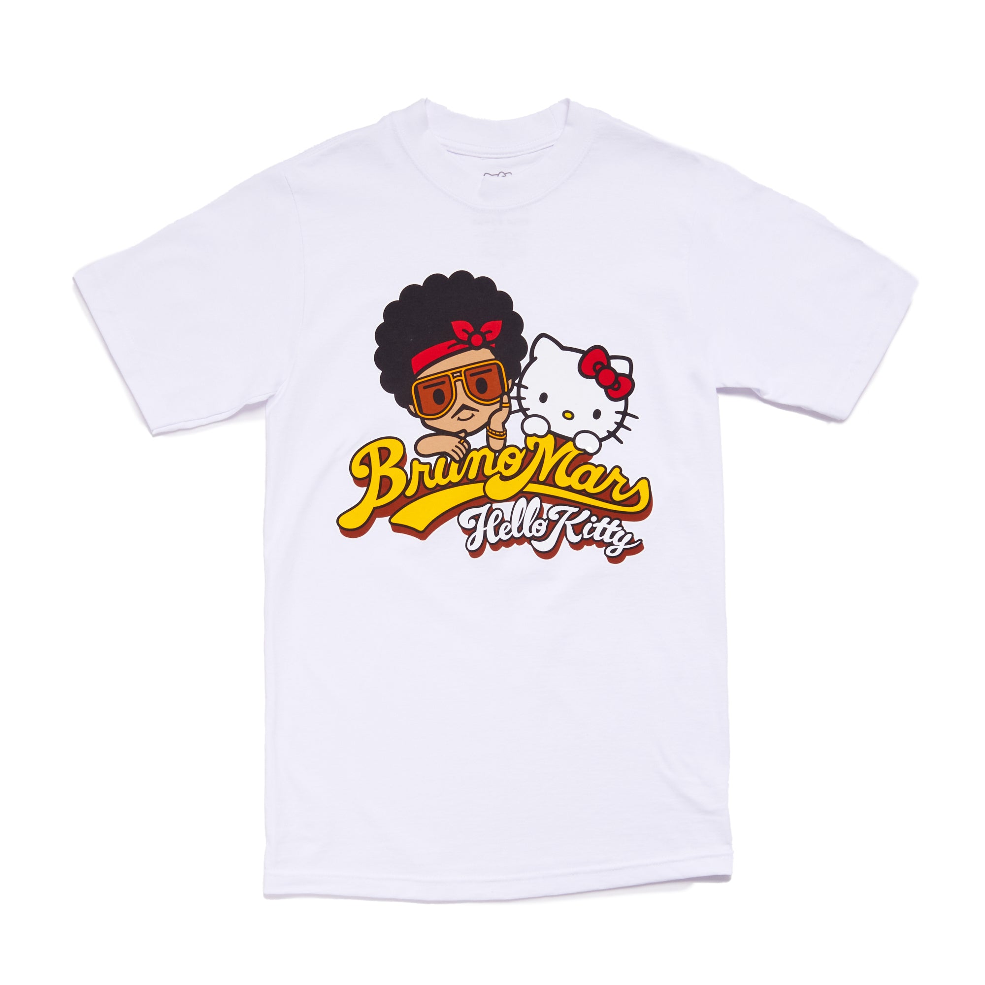 Hello Kitty x Bruno Mars Logo Script White Tee Cheap The Cheapest