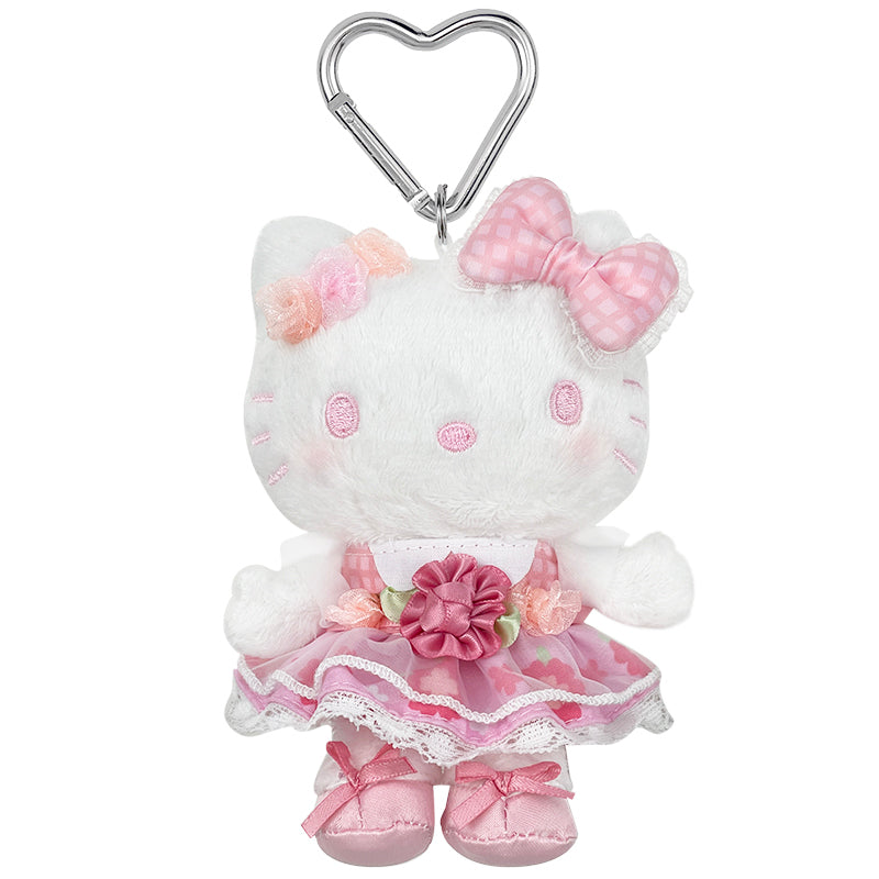 Hello Kitty Pink Plush Mascot Keychain (50th Anniv. Floral Series) Brand New Unisex Sale Online