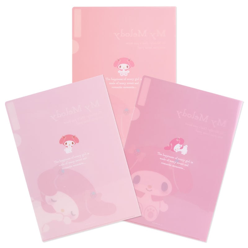 My Melody Expressions 3-pc Clear File Folder Set Clearance Free Shipping