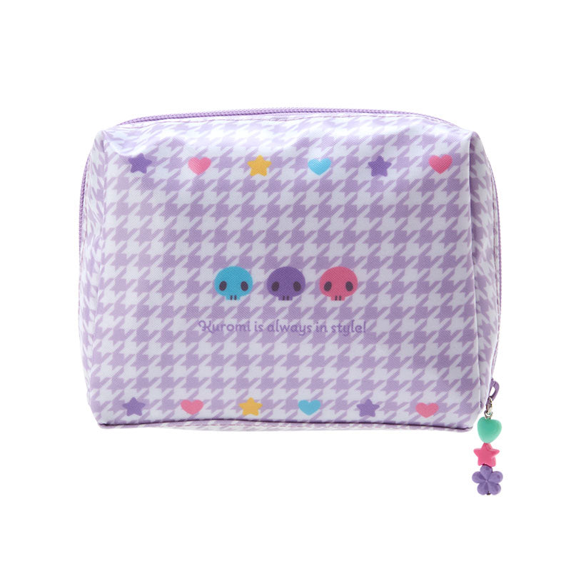 Kuromi Zipper Pouch (Floral Houndstooth Series) Fashion Style For Sale