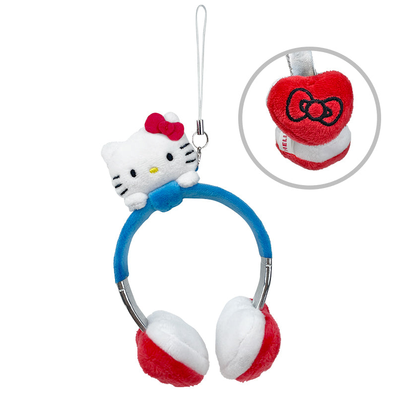 Hello Kitty Plush Headphones Bag Charm With Credit Card Cheap Online