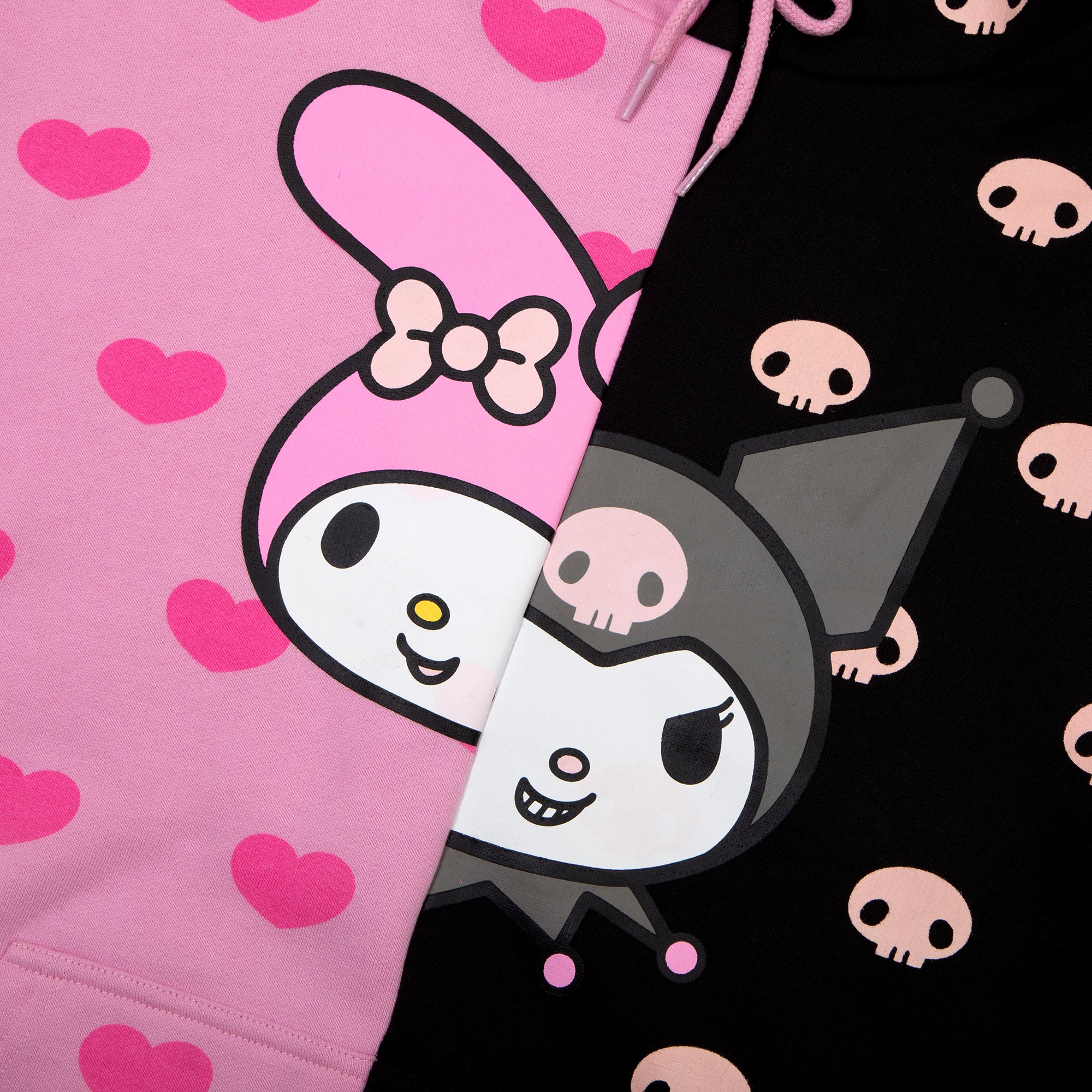 My Melody & Kuromi Split Pullover Hoodie Shop For Sale