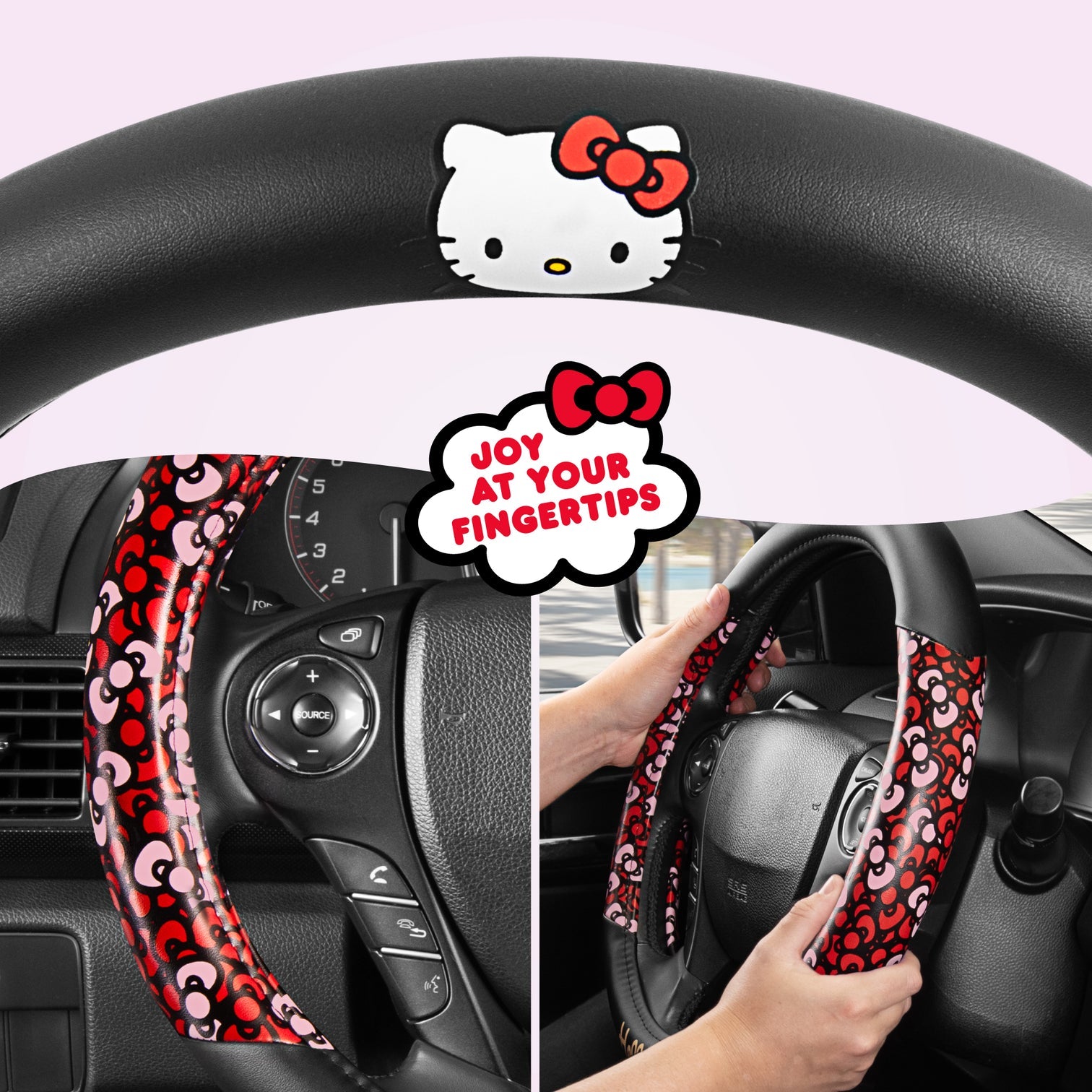 Hello Kitty Red Bow Steering Wheel Cover Shipping Discount Authentic