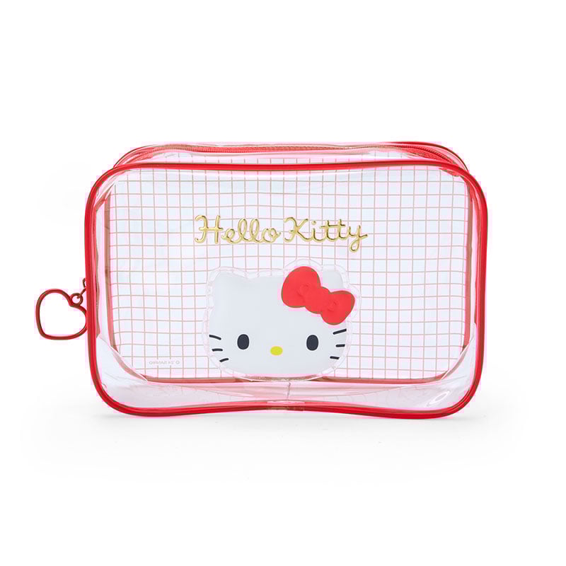 Hello Kitty Clear Grid Zipper Pouch How Much Cheap Online