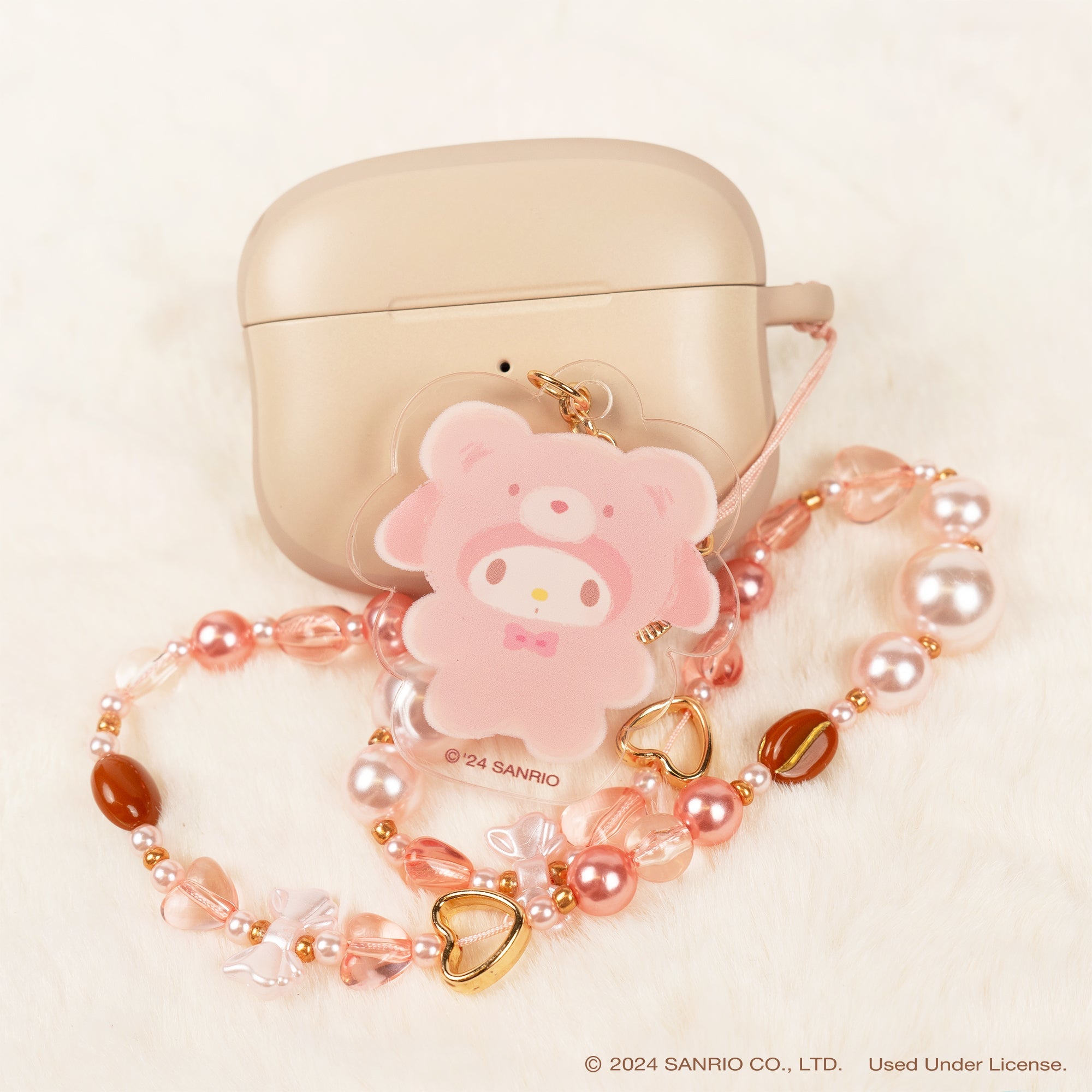 My Melody Latte Bear Beaded Charm Mobile Phone Wrist Strap Discount Popular