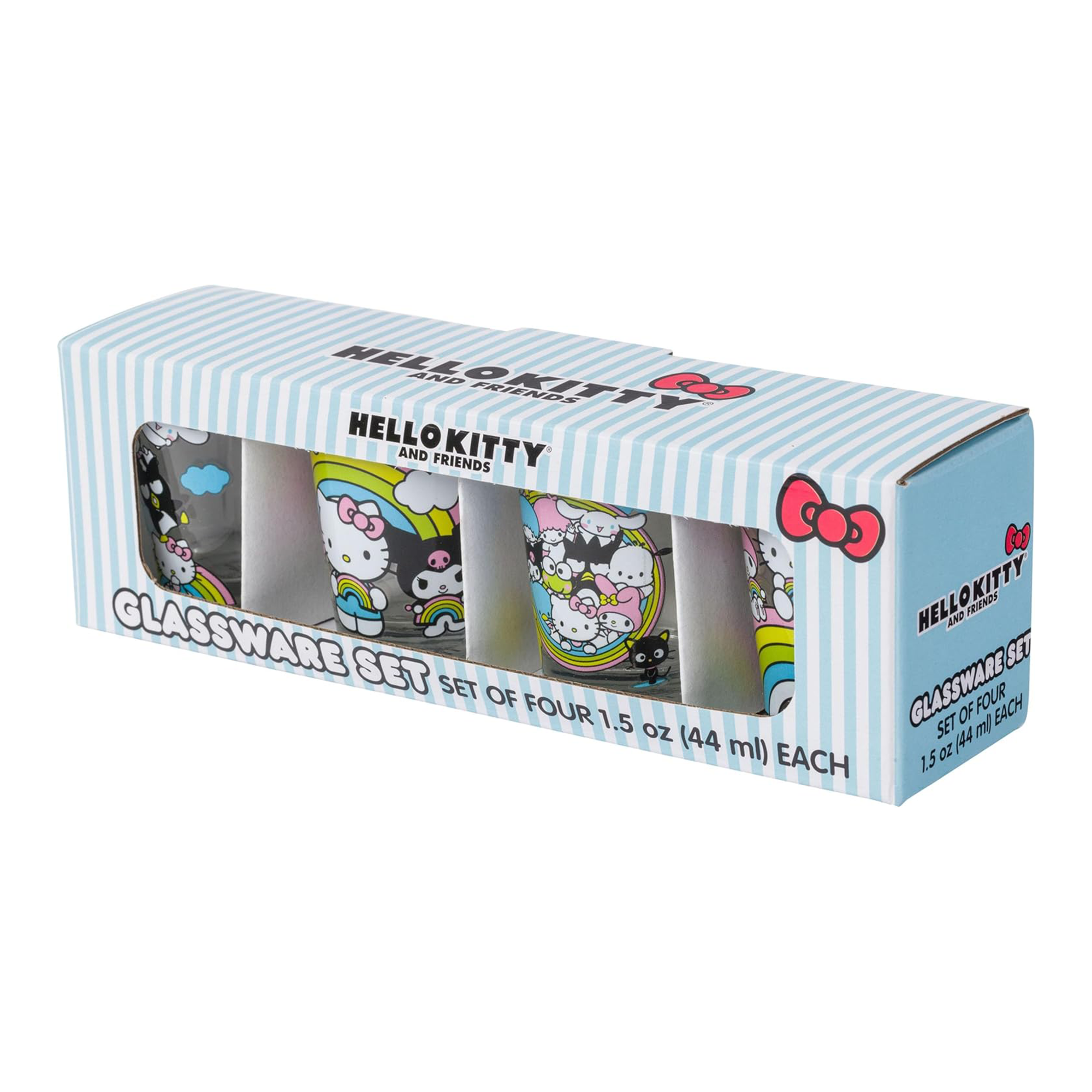 Hello Kitty and Friends Mini Glass 4-Piece Set (Rainbows) Cost Cheap Pice