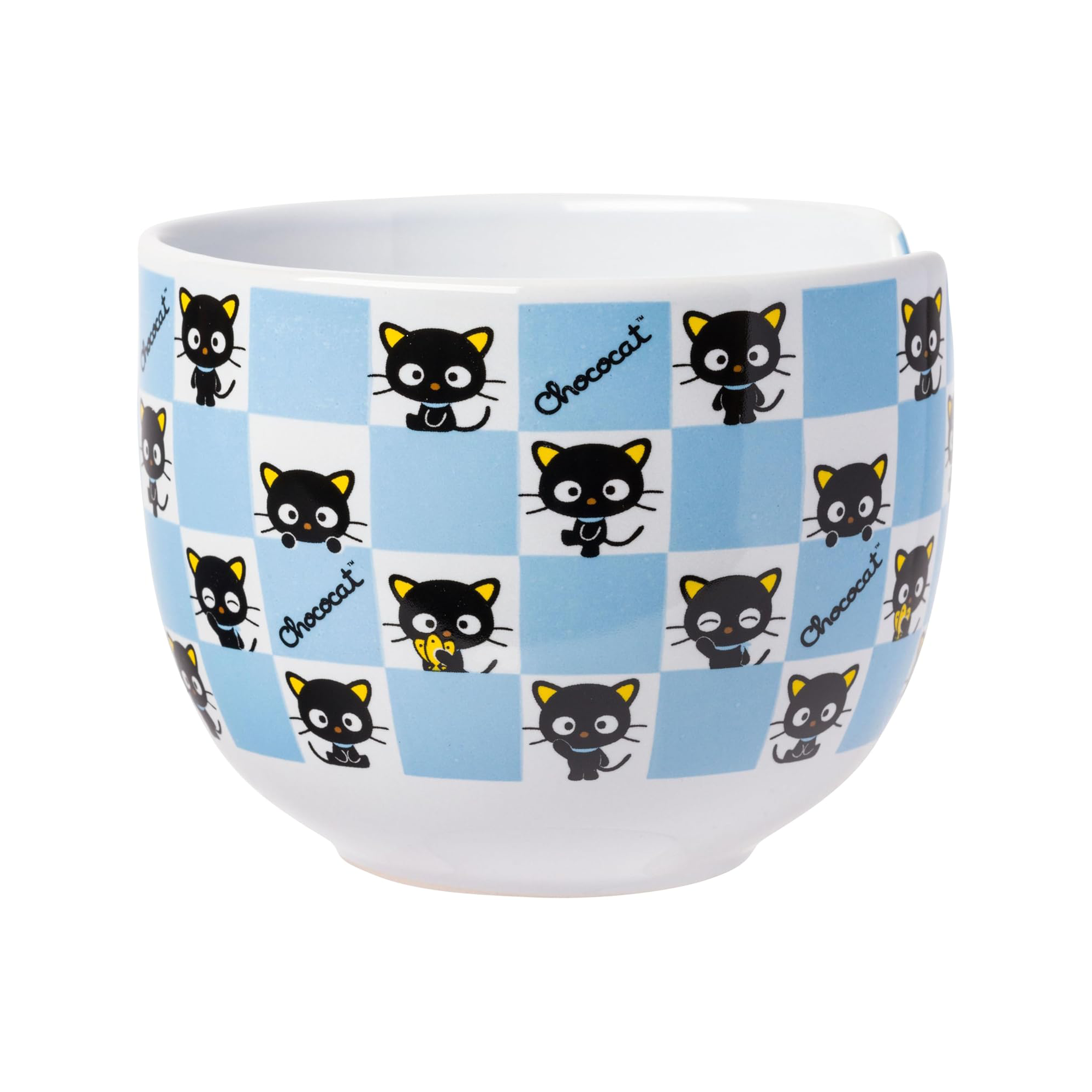Chococat Ceramic Ramen Bowl and Chopstick Set (Checkered) 100% Original Sale Online