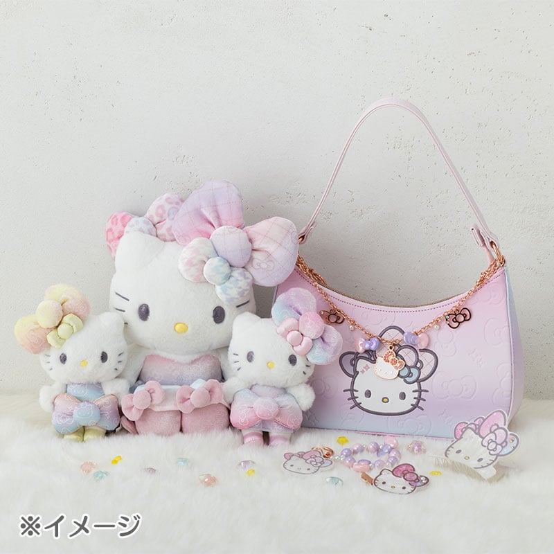Hello Kitty Mini Hair Clip Set 50th Anniv. (Fashionable Ribbons Series) Cheap Sale New