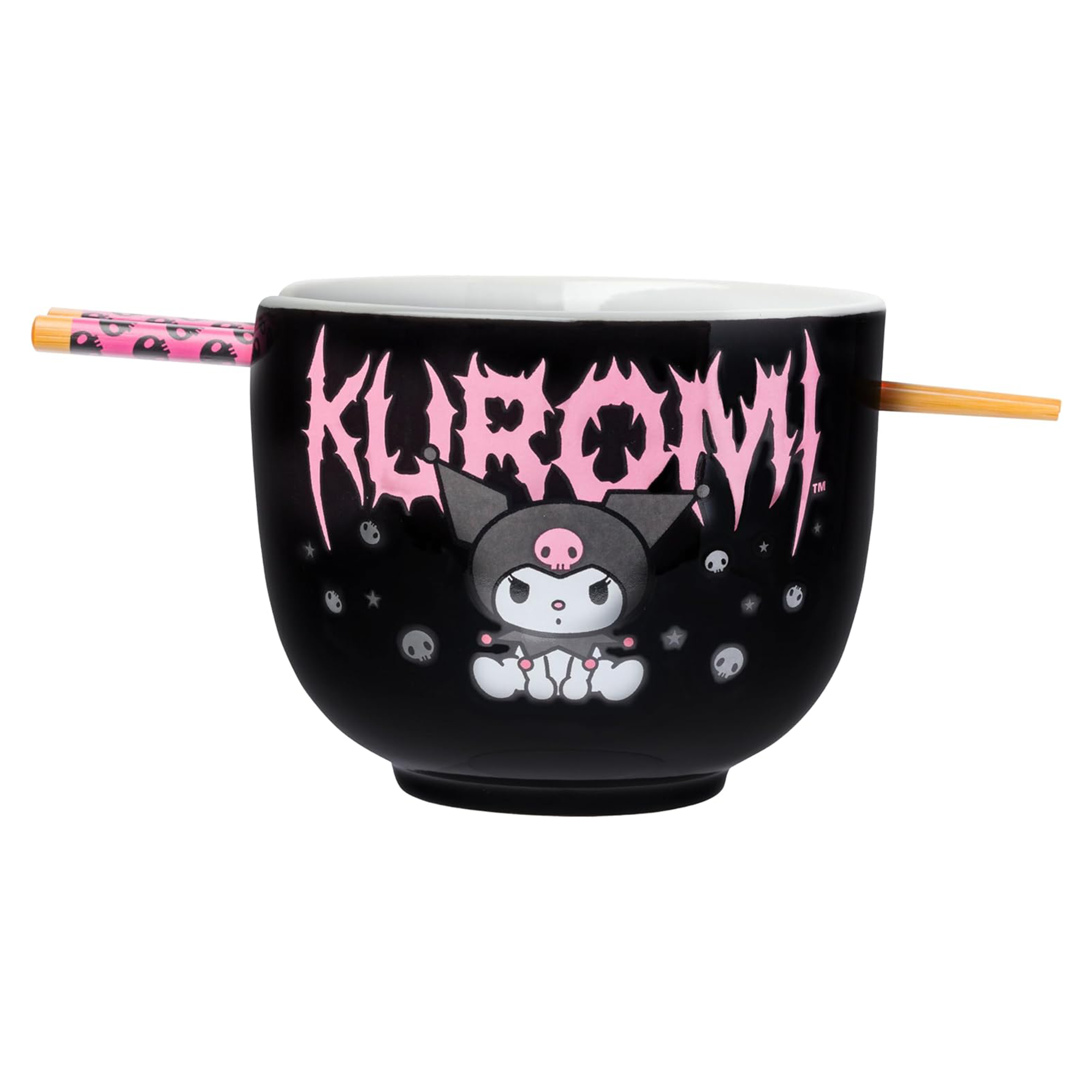 Kuromi Ceramic Ramen Bowl and Chopstick Set (Metal Logo) Discount Countdown Package