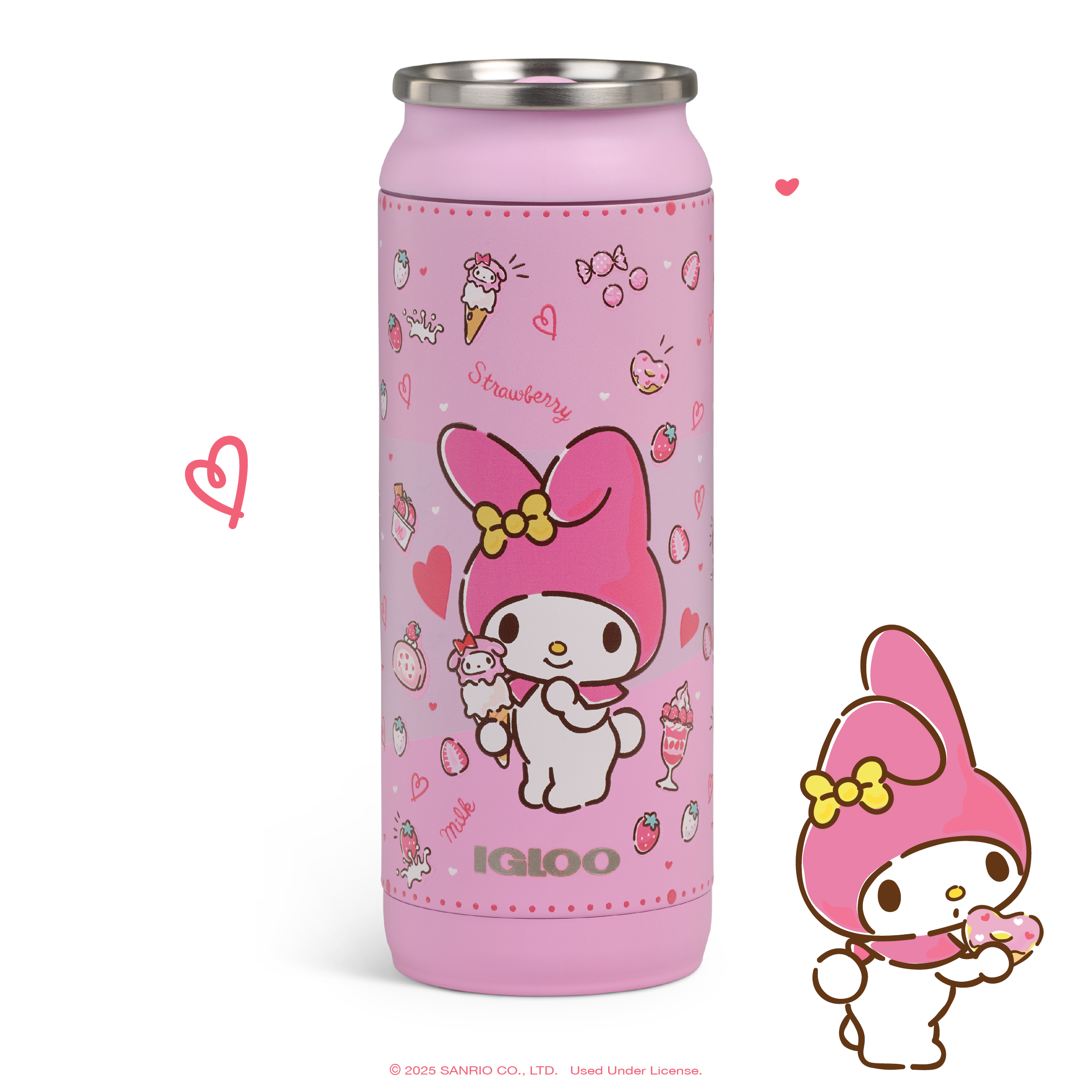 My Melody x Igloo 50th Anniversary 16oz Stainless Steel Can Outlet Discount Authentic