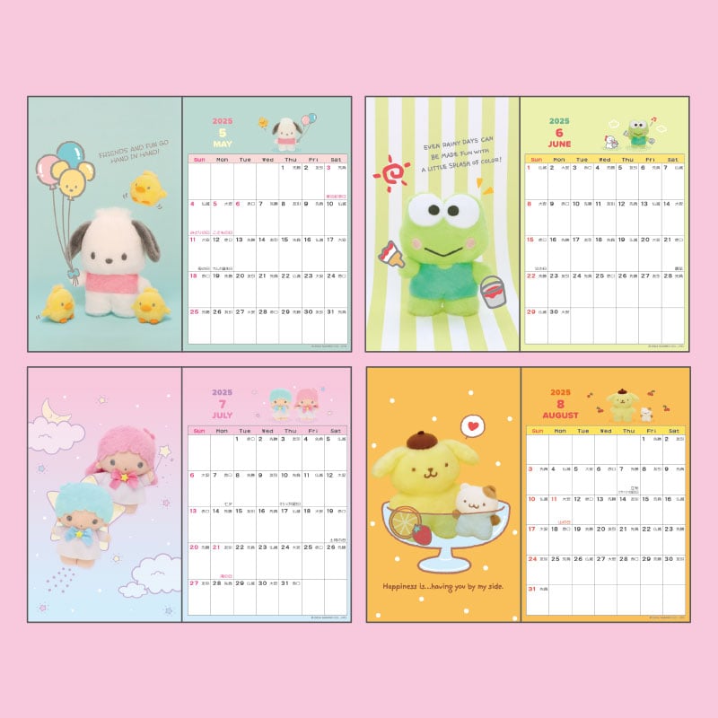 Sanrio Characters 2025 Postcard Desk Calendar Cheap Sale Visit New