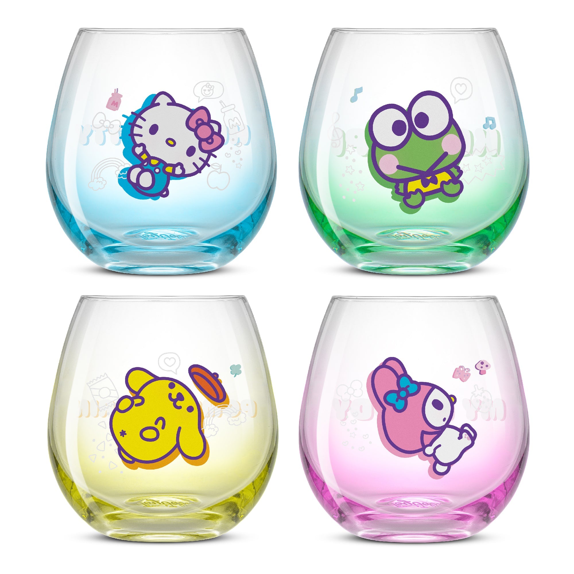Hello Kitty and Friends Above the Clouds Stemless Glasses (Set of 4) Best Wholesale