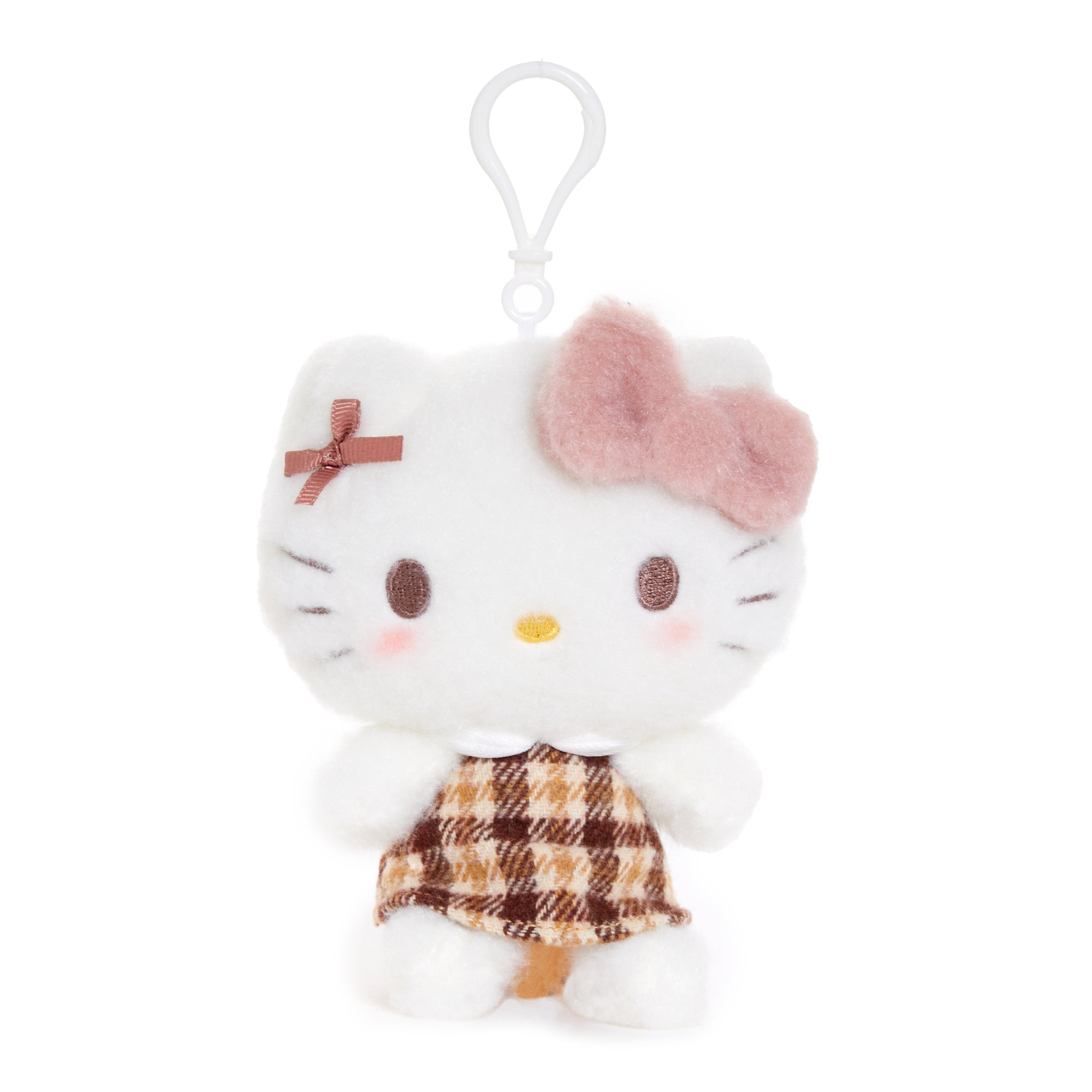 Hello Kitty Mascot Clip (Mocha Check Series) Wiki For Sale