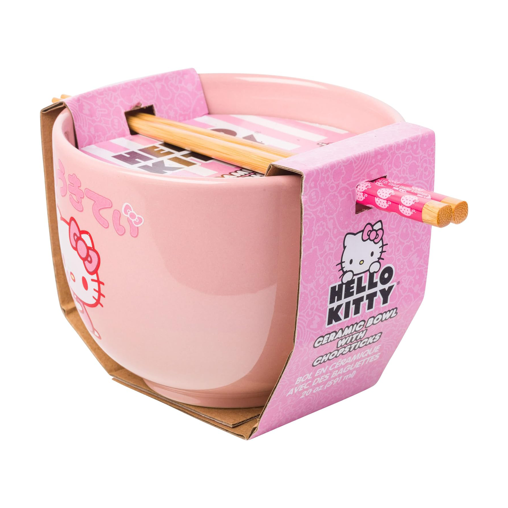 Hello Kitty Ceramic Ramen Bowl and Chopstick Set (Strawberry Milk) Looking For Online