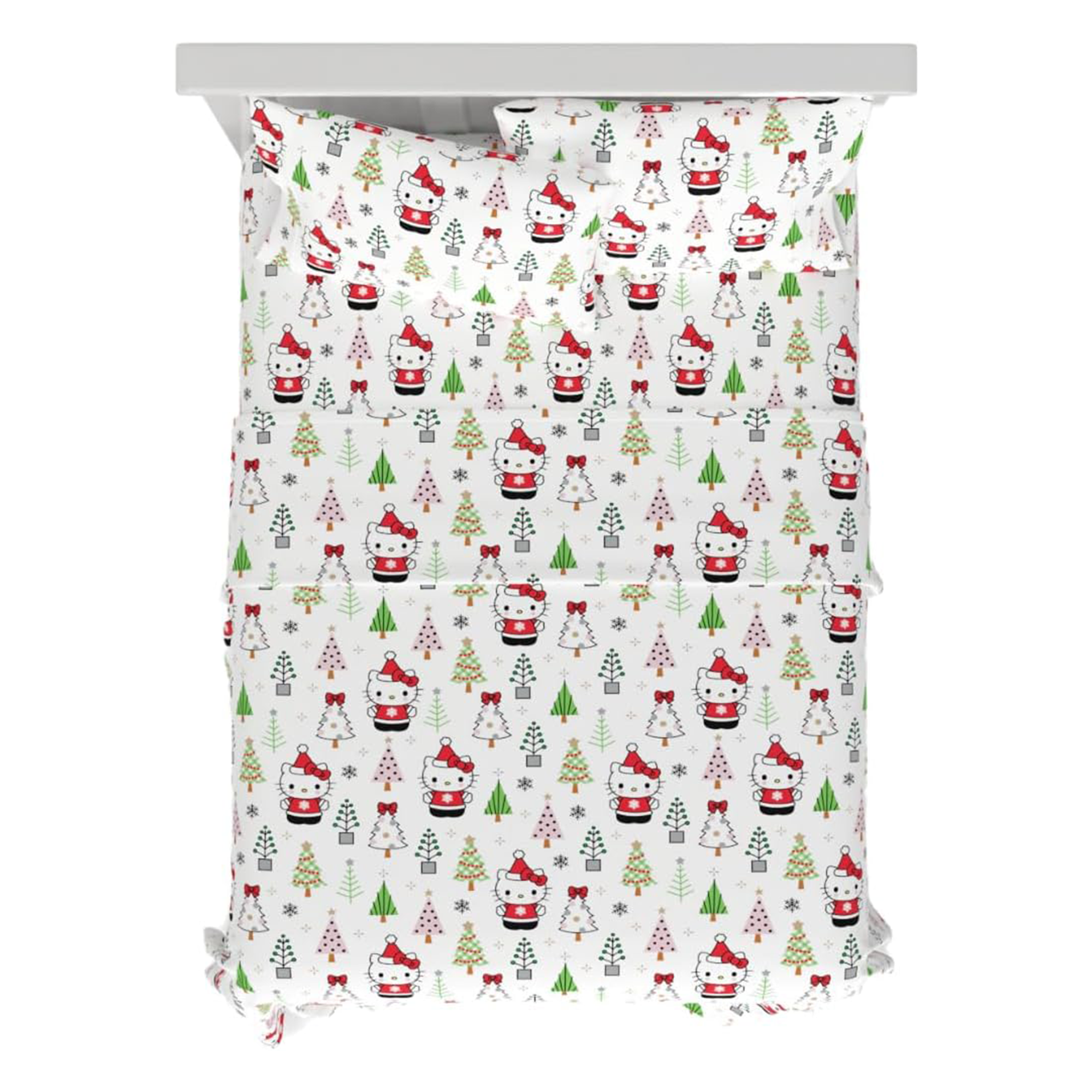 Hello Kitty Holiday Cotton Flannel Sheet Set Buy Cheap Low Shipping Fee