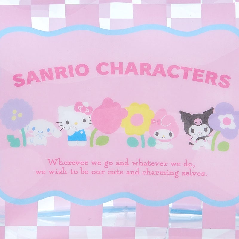 Sanrio Characters Clear Zipper Pouch (Pastel Check Series) Fake Cheap Online
