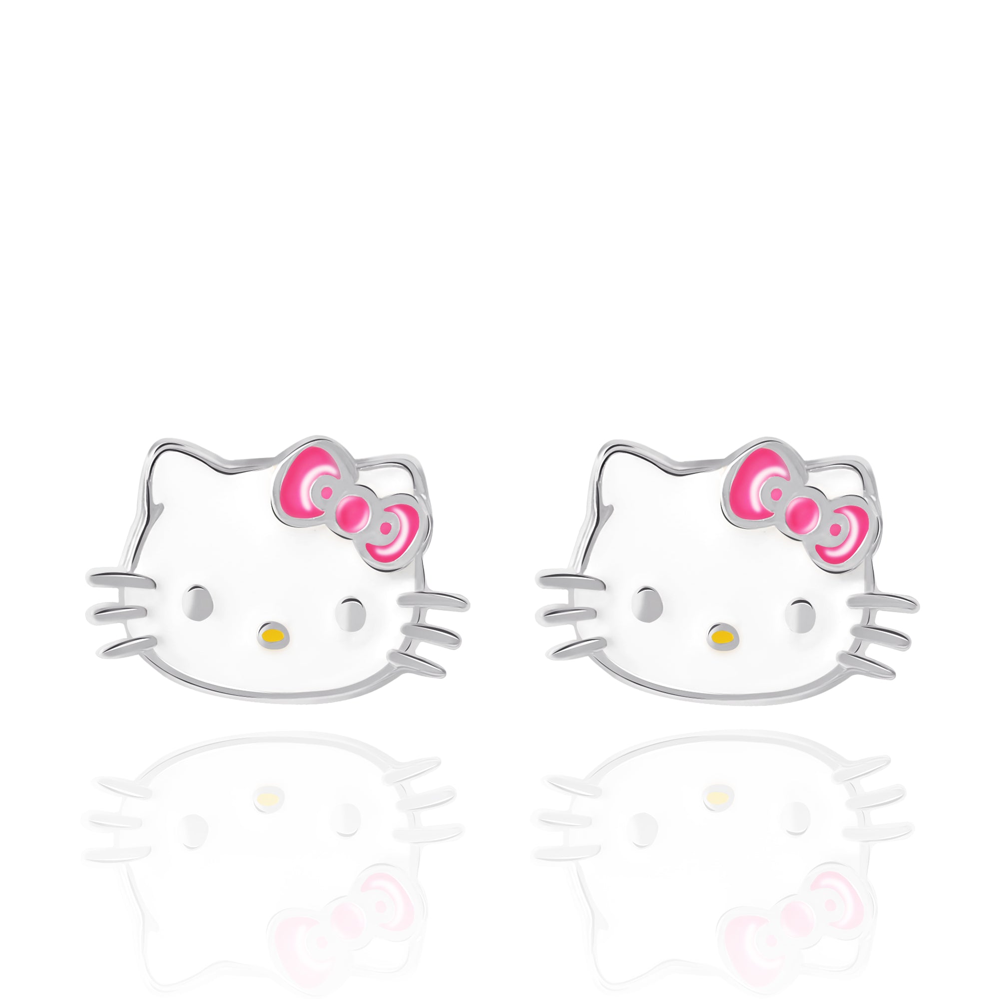 Hello Kitty Sterling Silver Enamel Stud Earrings Amazon Online