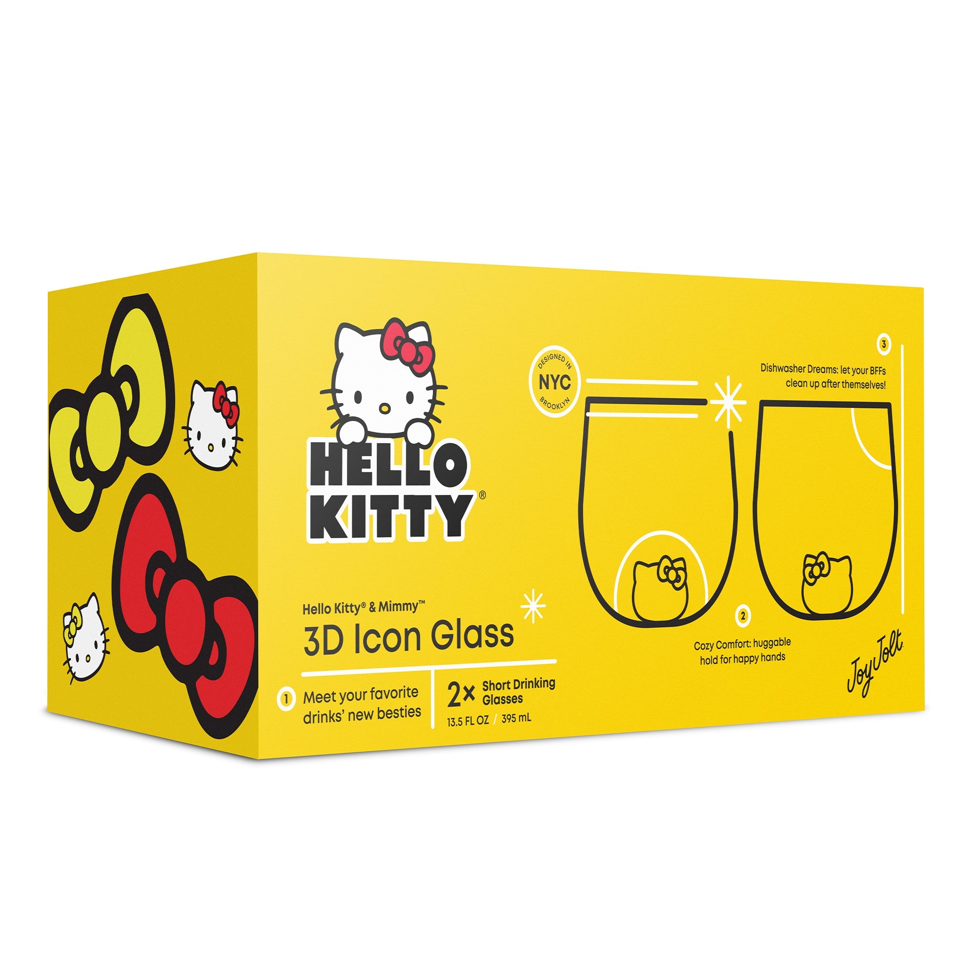 Hello Kitty and Mimmy 3D Icon Short Drinking Glasses (Set of 2) Cheap View