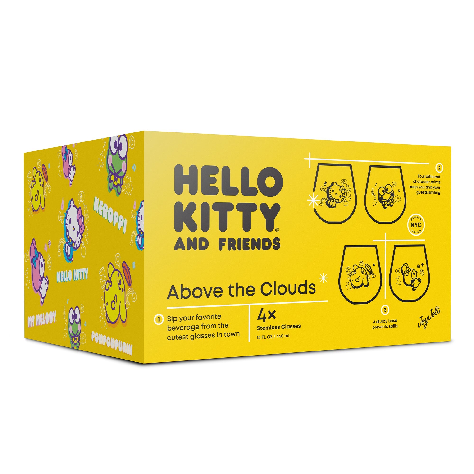Hello Kitty and Friends Above the Clouds Stemless Glasses (Set of 4) Best Wholesale