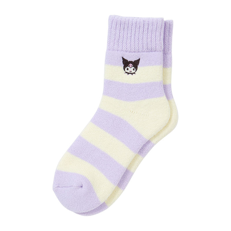 Kuromi Cozy Cuff Striped Lounge Socks Outlet Footlocker Finishline