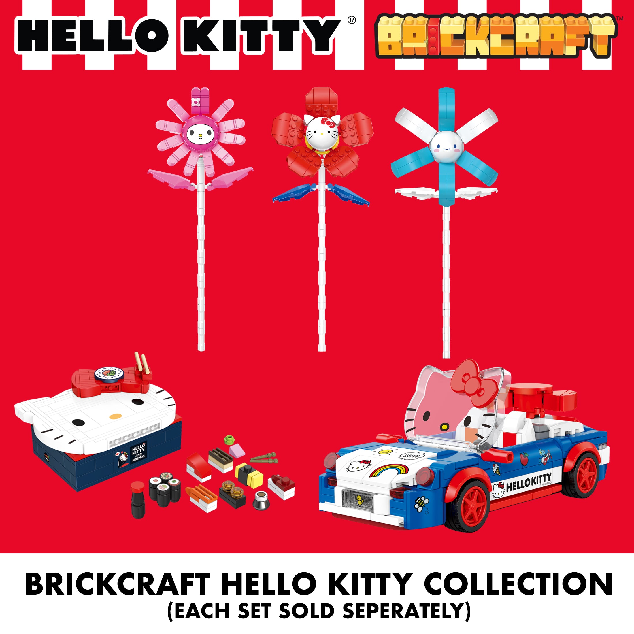 Cinnamoroll x Brickcraft Flower Building Set Free Shipping Original