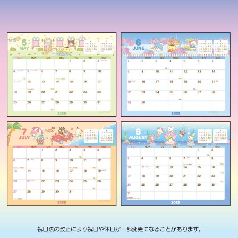 Sanrio Characters 2025 Desk Calendar Cheap Sale Best Pices