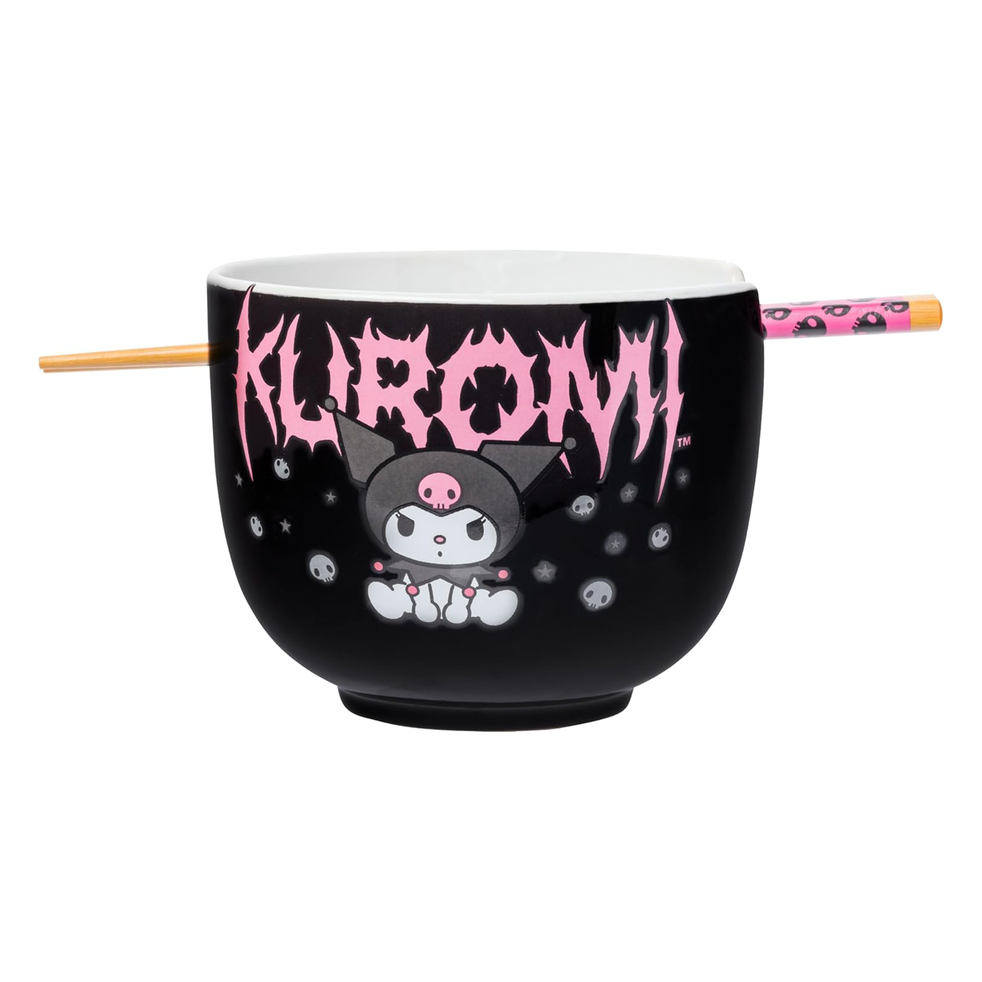Kuromi Ceramic Ramen Bowl and Chopstick Set (Metal Logo) Discount Countdown Package