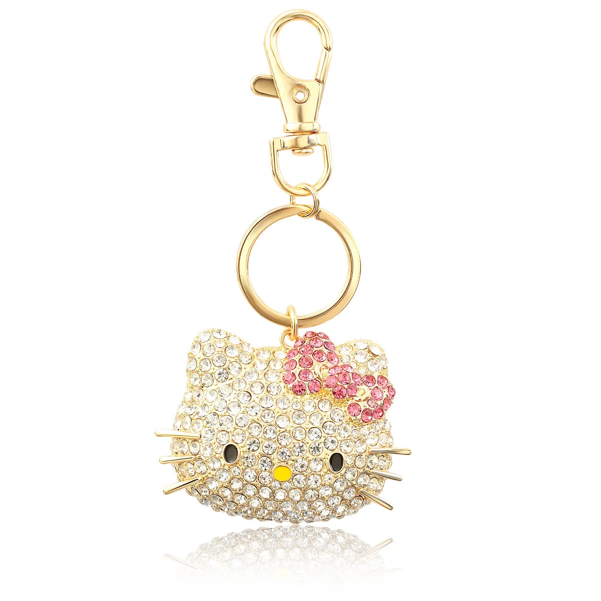 Hello Kitty Face Pave 3D Bling Keychain Clearance 100% Guaranteed