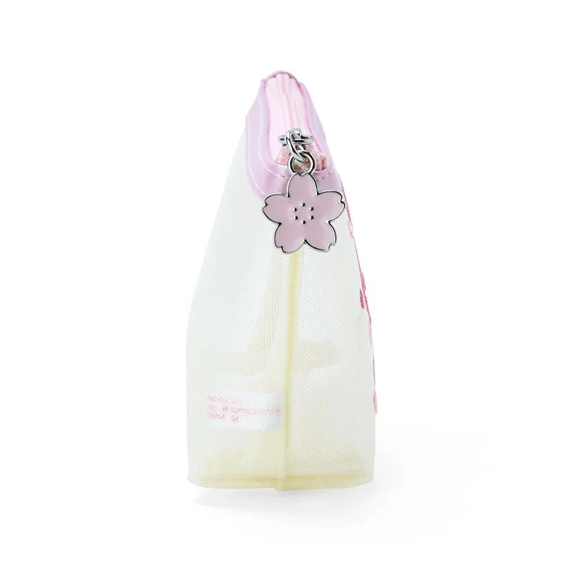 Hello Kitty Mesh Zipper Pouch (Pink Sakura Series) 2025 Unisex For Sale