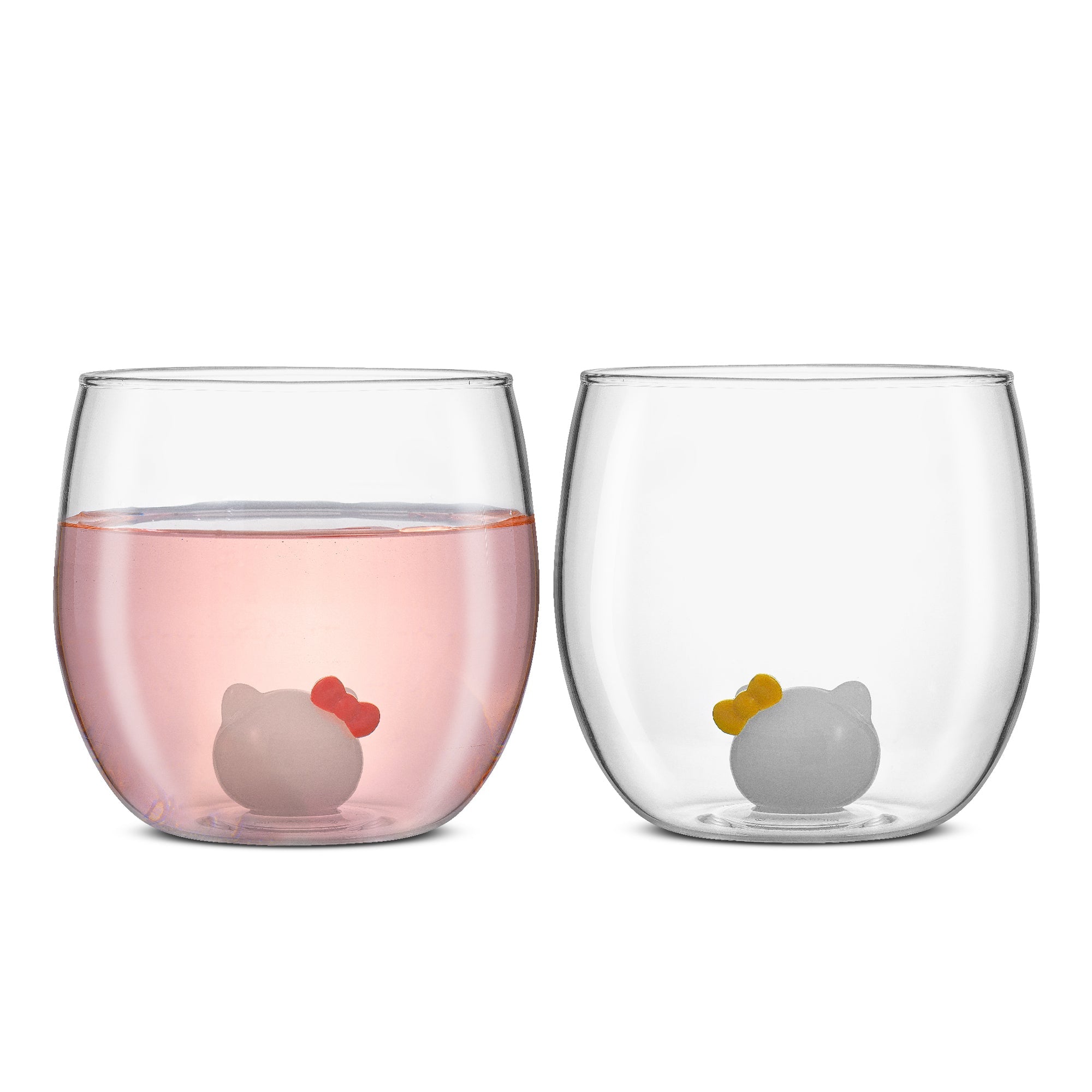 Hello Kitty and Mimmy 3D Icon Short Drinking Glasses (Set of 2) Cheap View