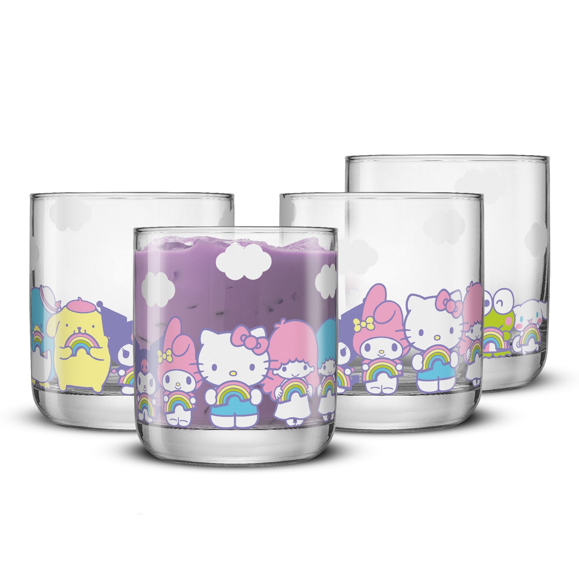 Hello Kitty and Friends Rainbow Short Drinking Glasses (Set of 4) Discount View