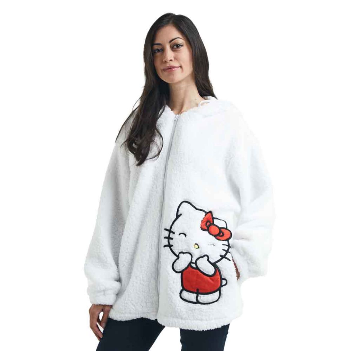 Hello Kitty Cozy Sherpa Zip Lounge Hoodie Best Seller