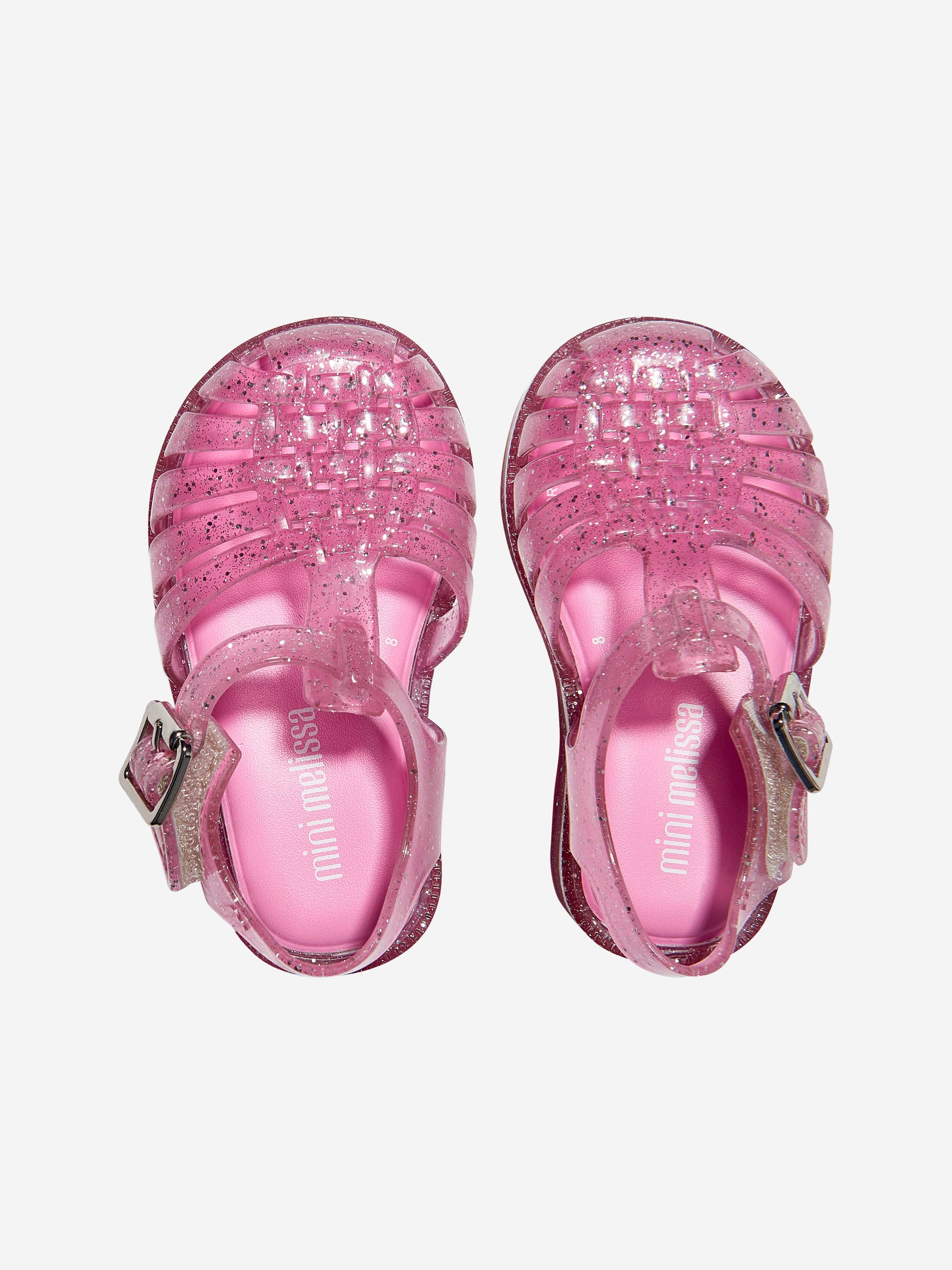 Mini Melissa Girls Mini Possession Shiny Sandals in Pink Pices Cheap Online