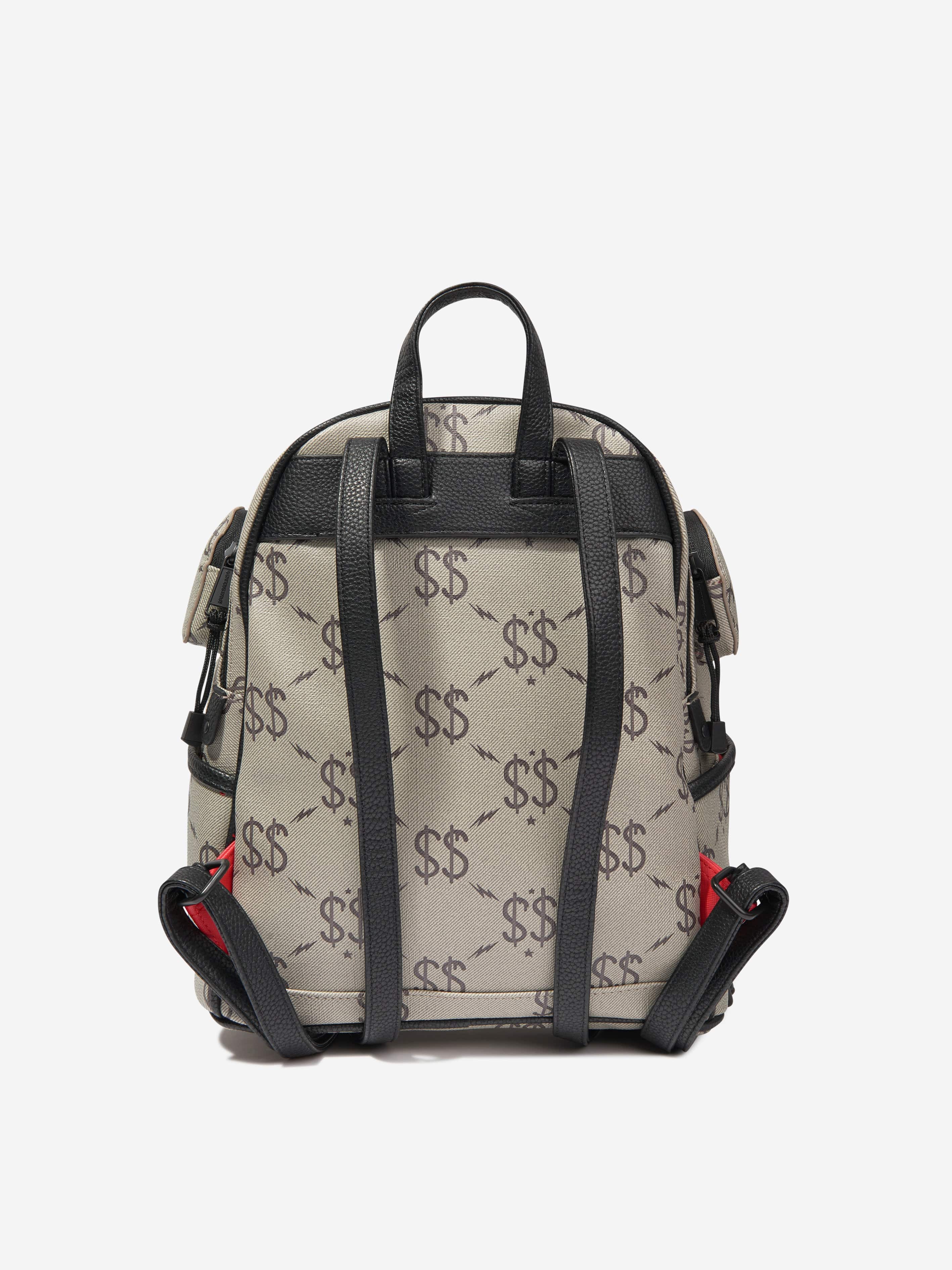 Sprayground Kids Double Money Savage Backpack in Grey (46cm) Clearance Find Great