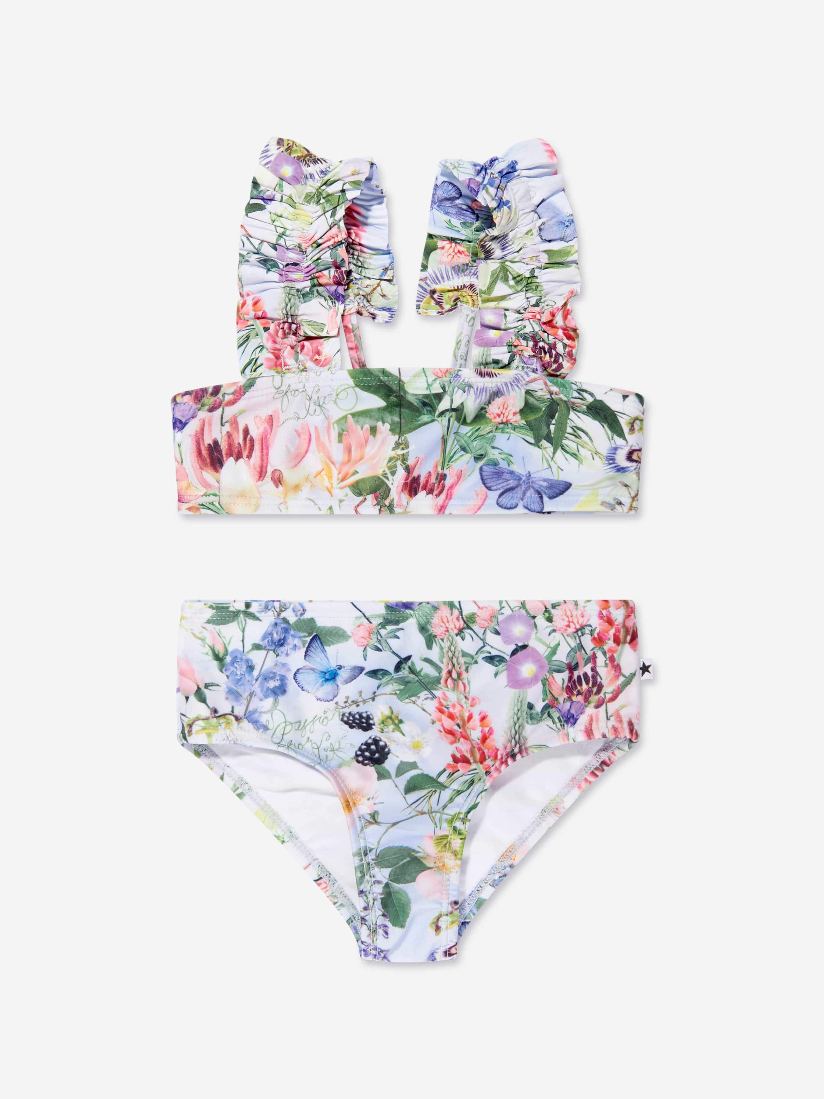 Molo Girls Floral Print Bikini In Multicolour Top Quality For Sale