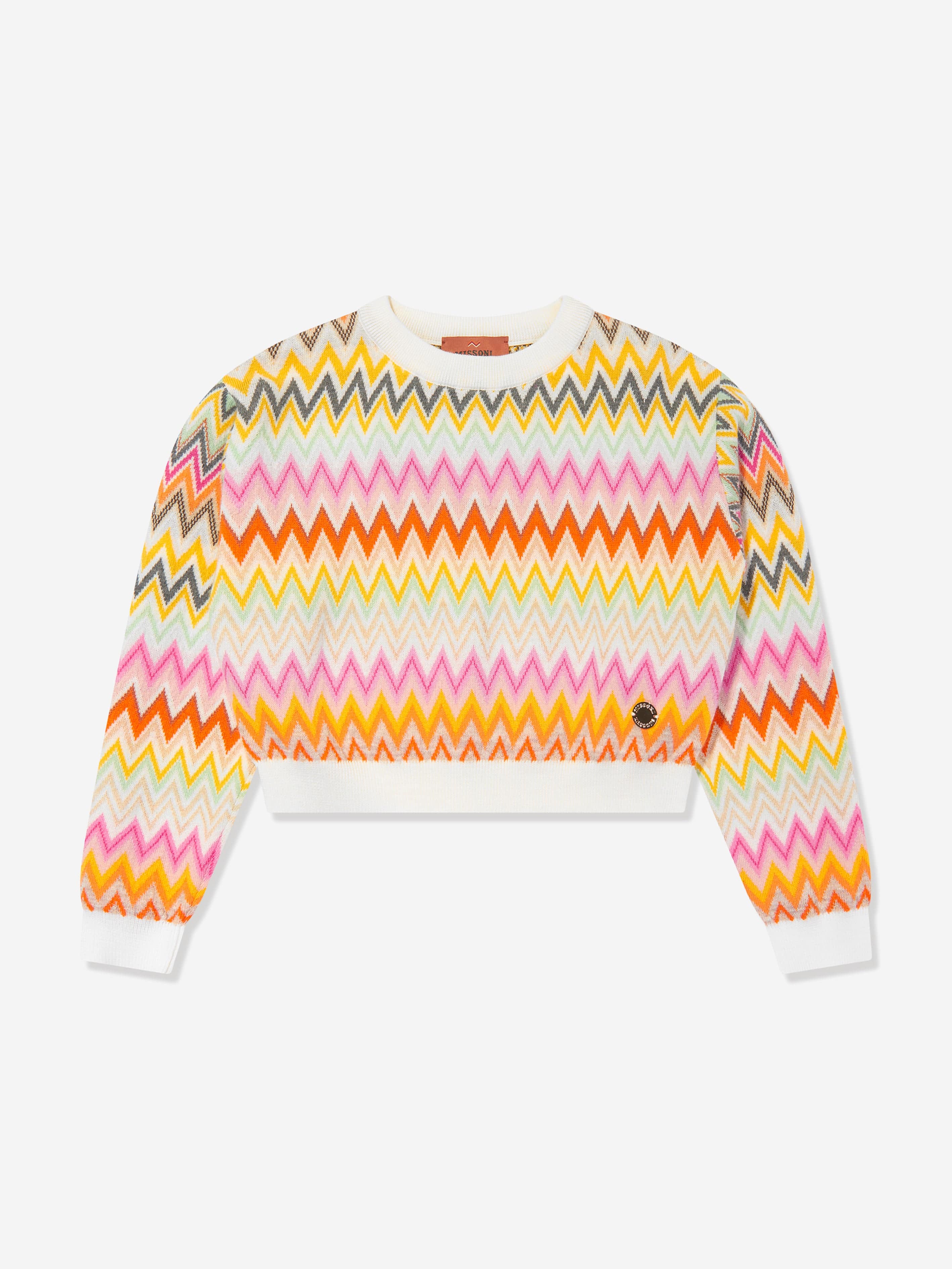 Missoni Girls Wool Zigzag Jumper in Multicolour Cheap Online Store Manchester