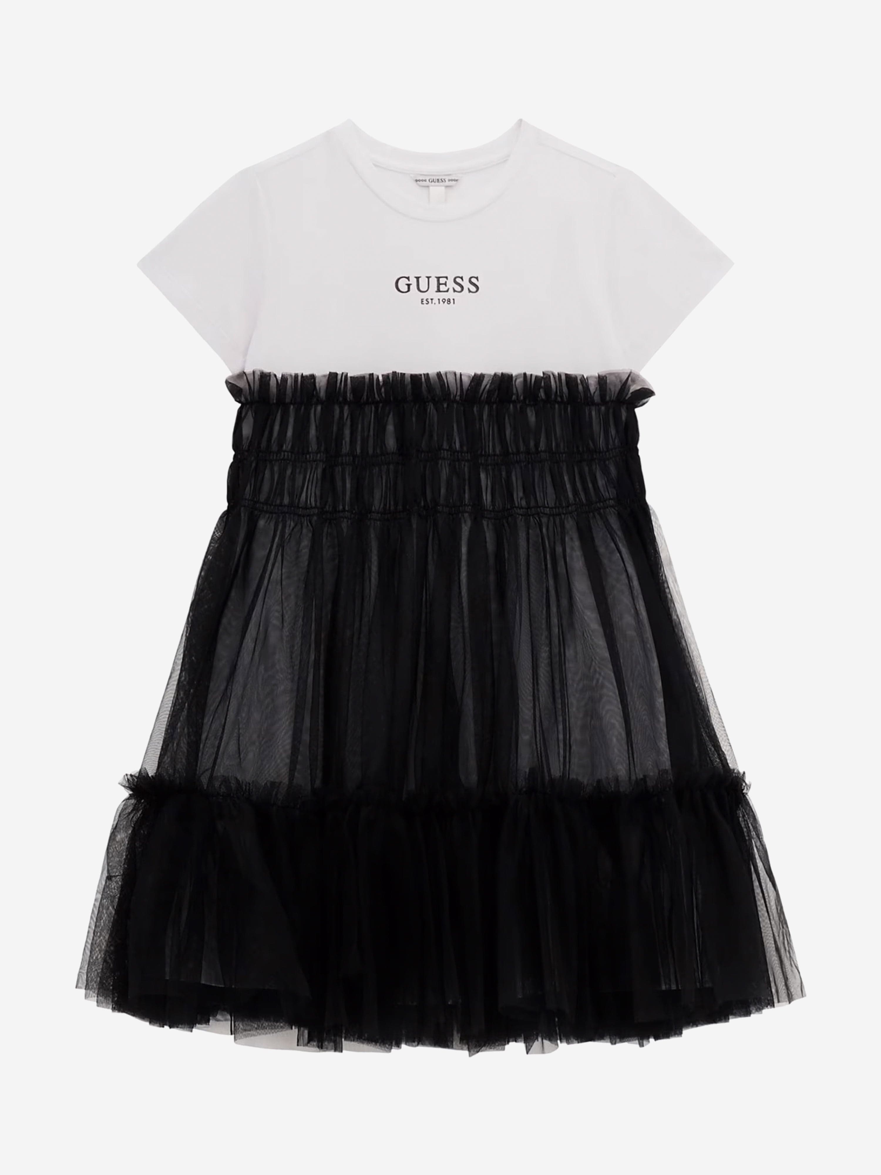 Girls Mixed Fabric Dress in Black Cheapest Cheap Online